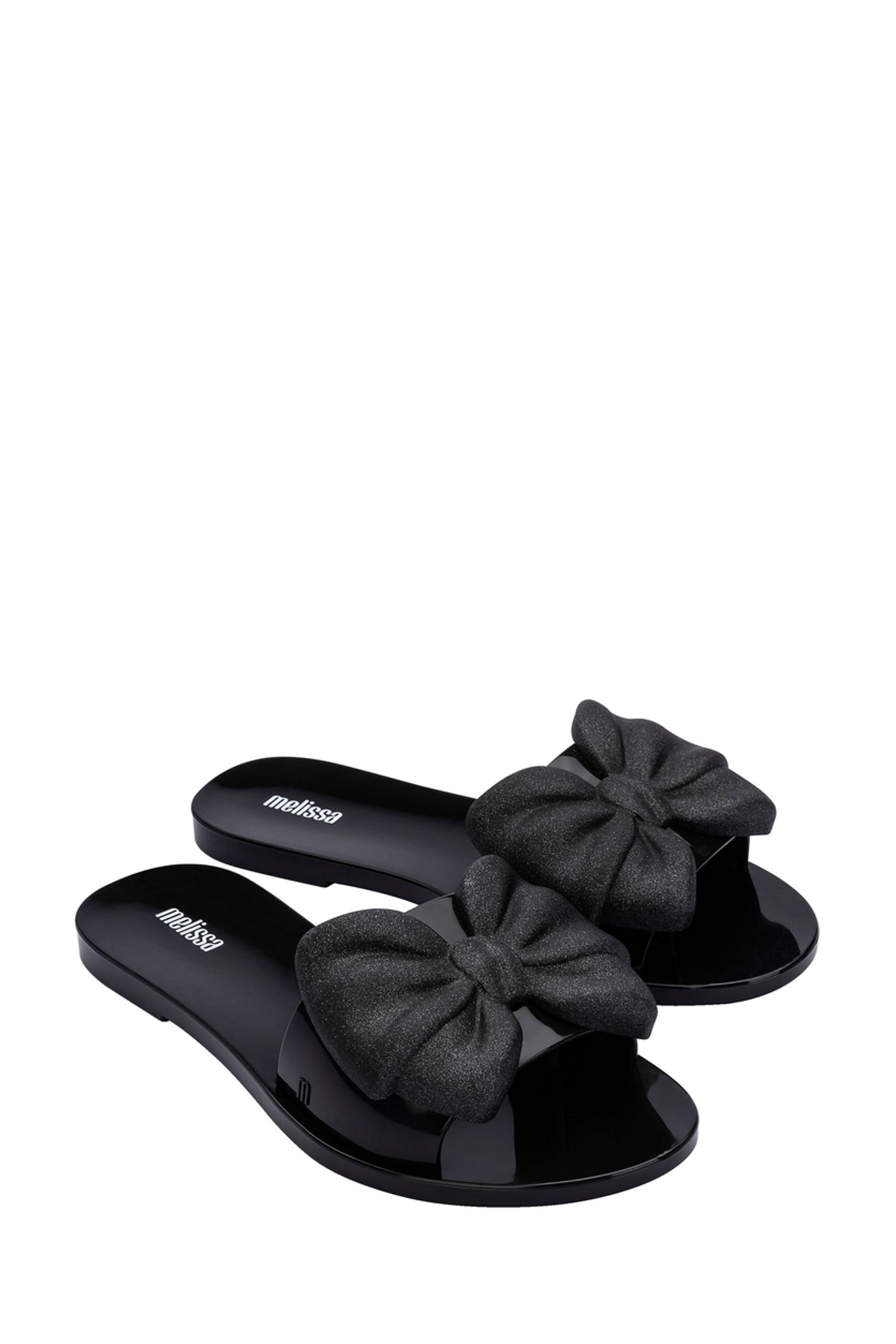 Buy Melissa Black Oversized 3D Bow Slides from Next Luxembourg