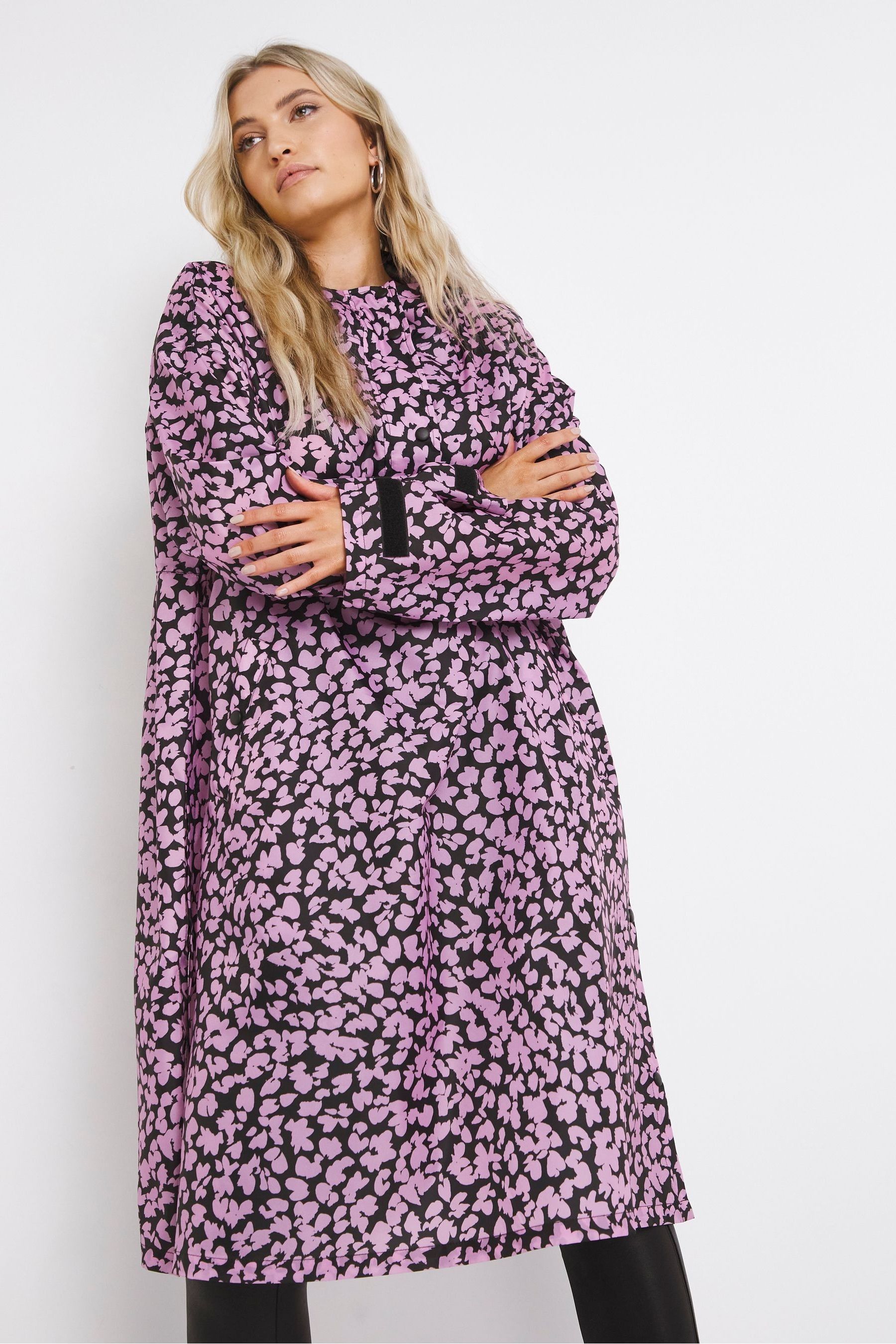 Buy Simply Be Pink Floral Sustainable Pac A Mac Cape from Next Austria
