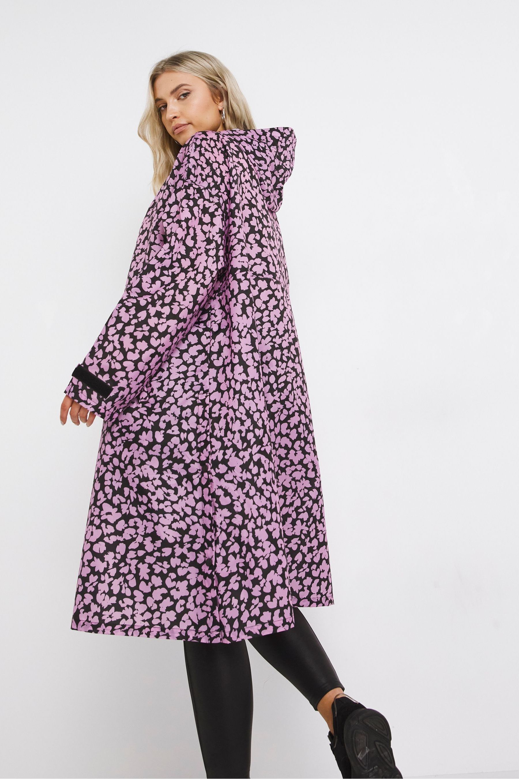 Buy Simply Be Pink Floral Sustainable Pac A Mac Cape from Next Austria