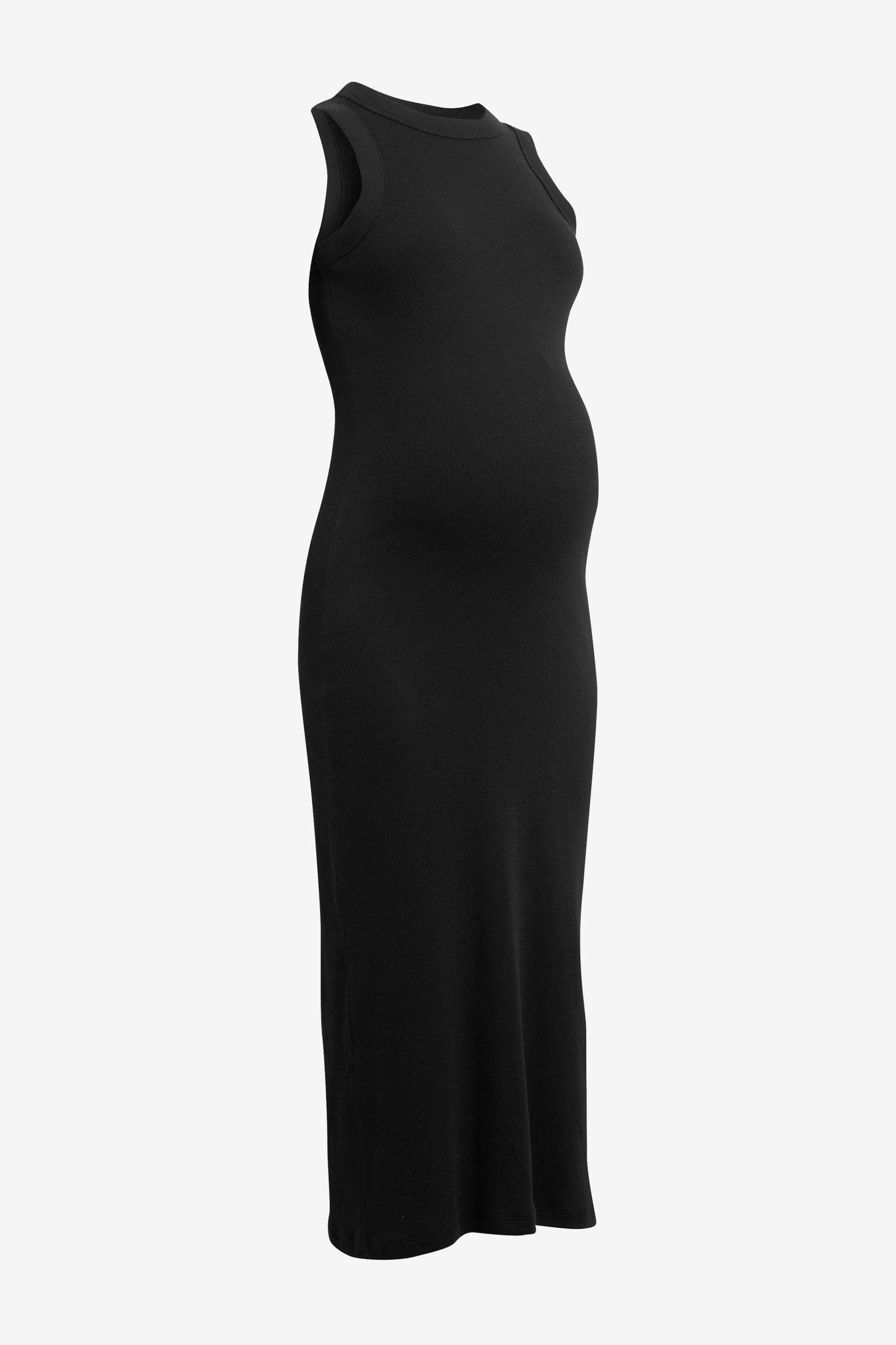 Black Maternity Ribbed Dress - Image 5 of 7