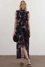 Religion Purple High Low Eclipse Maxi Dress with Ruffle Sleeve - Image 3 of 7