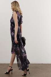 Religion Purple High Low Eclipse Maxi Dress with Ruffle Sleeve - Image 4 of 7