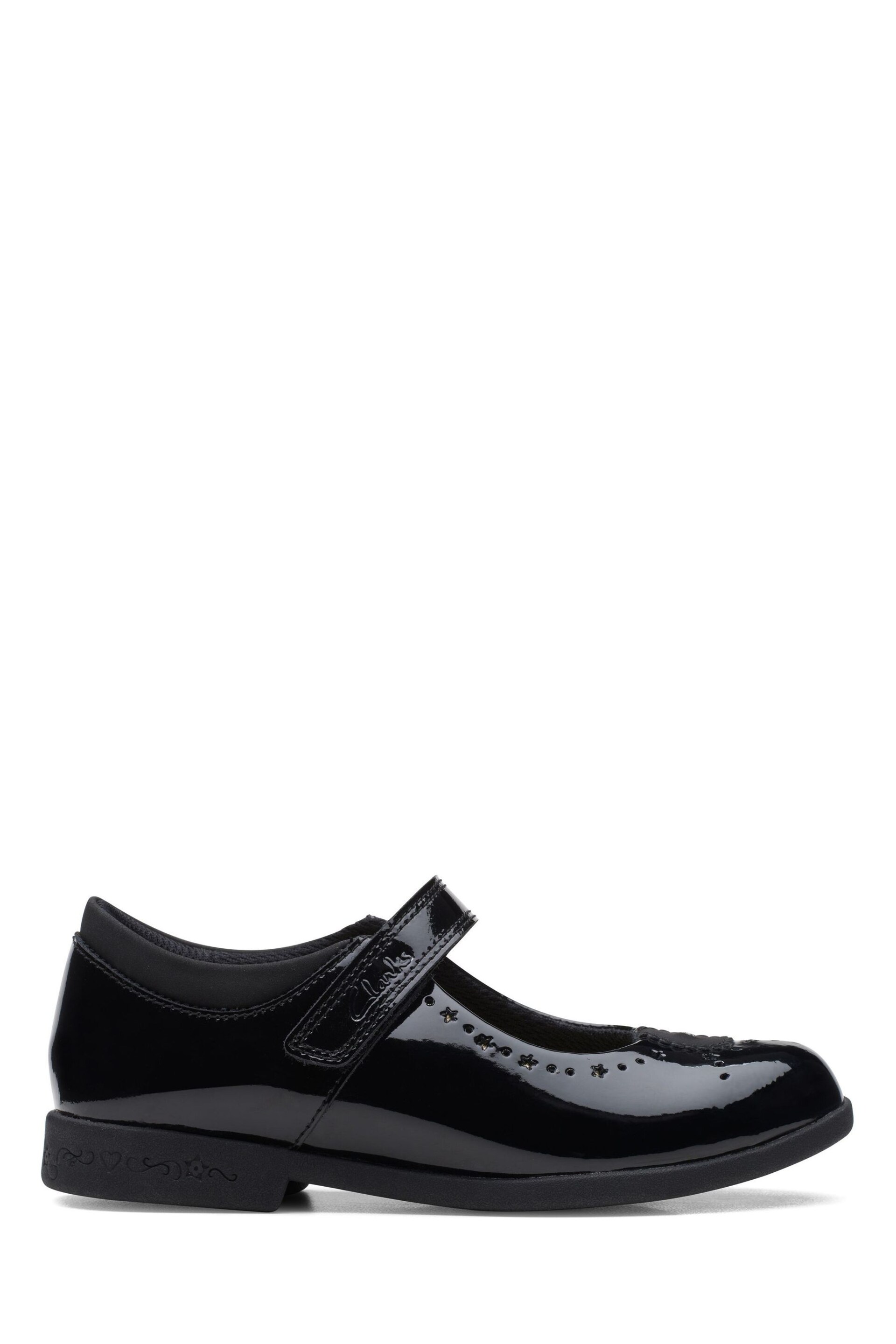 Clarks Black Multi Fit Patent Magic Step Bar Shoes - Image 1 of 7