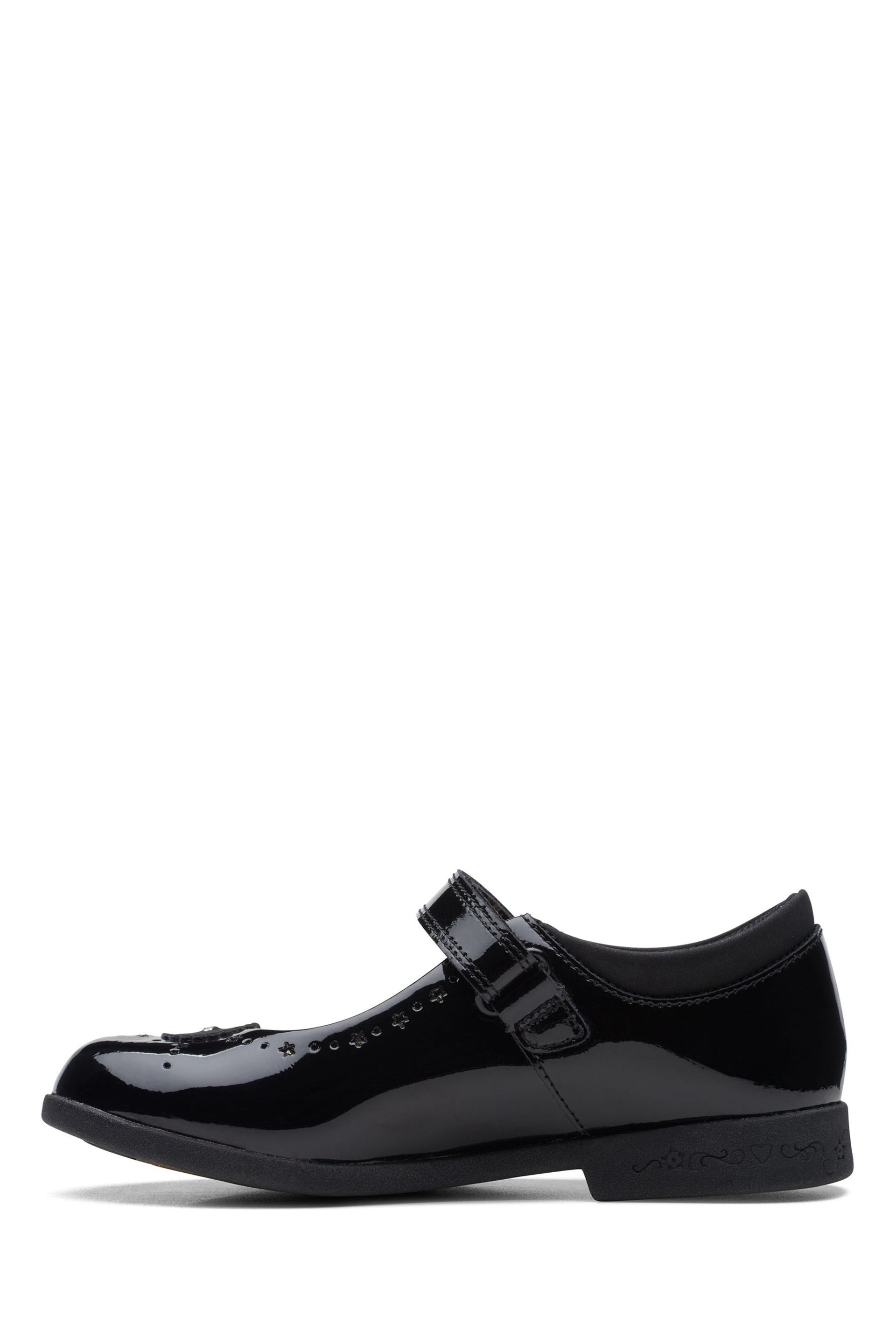 Clarks Black Multi Fit Patent Magic Step Bar Shoes - Image 2 of 7