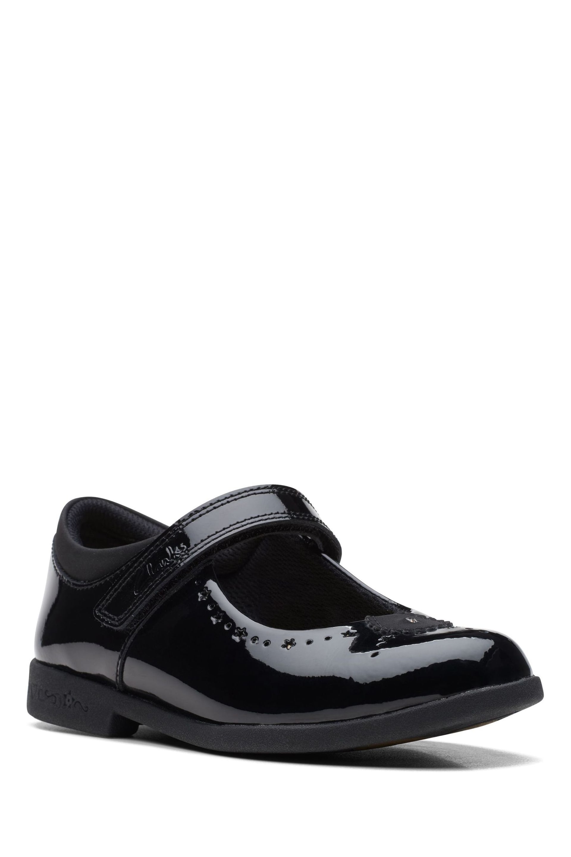 Clarks Black Multi Fit Patent Magic Step Bar Shoes - Image 3 of 7