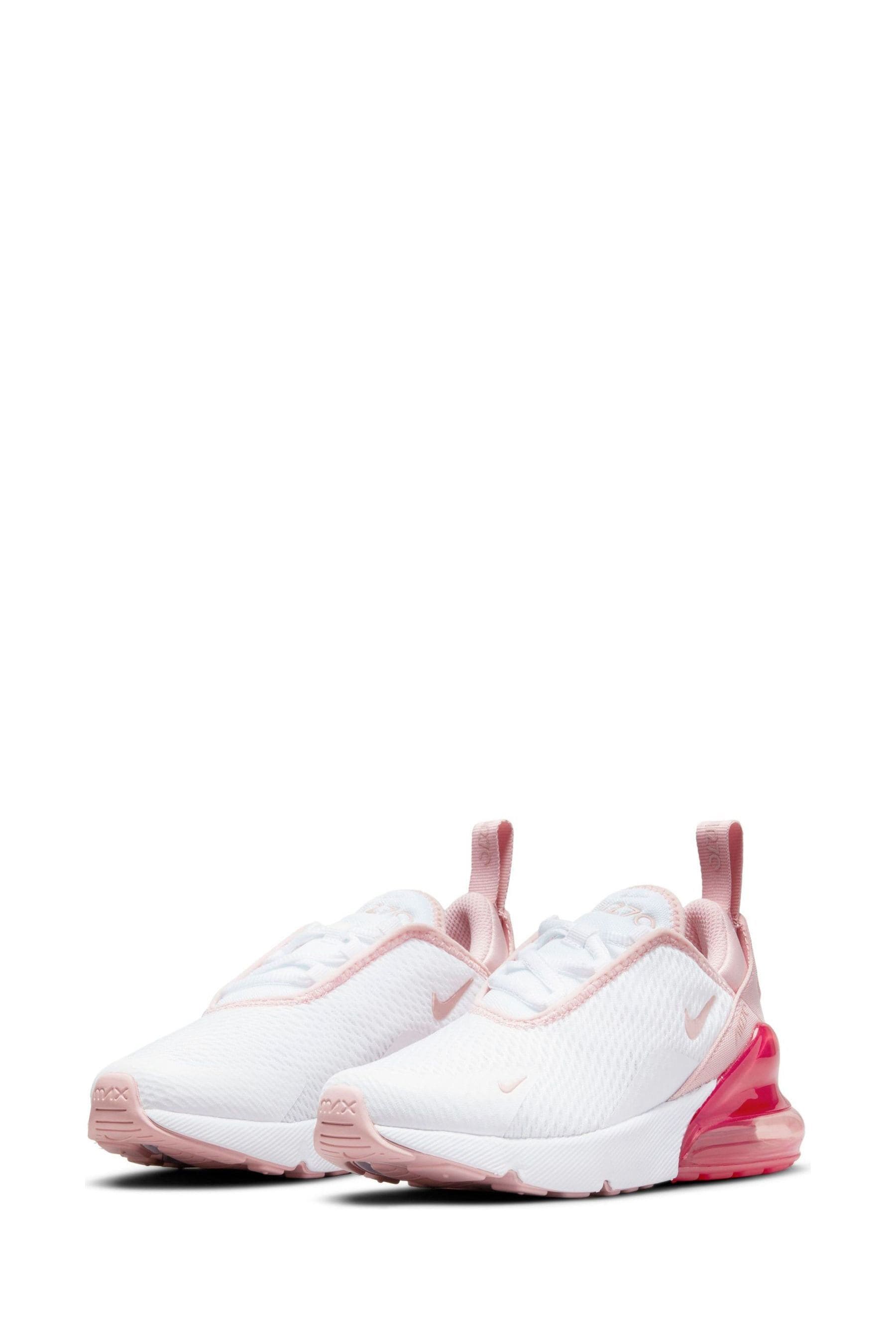 Buy Nike White Coral Air Max 270 Junior Trainers from Next Luxembourg