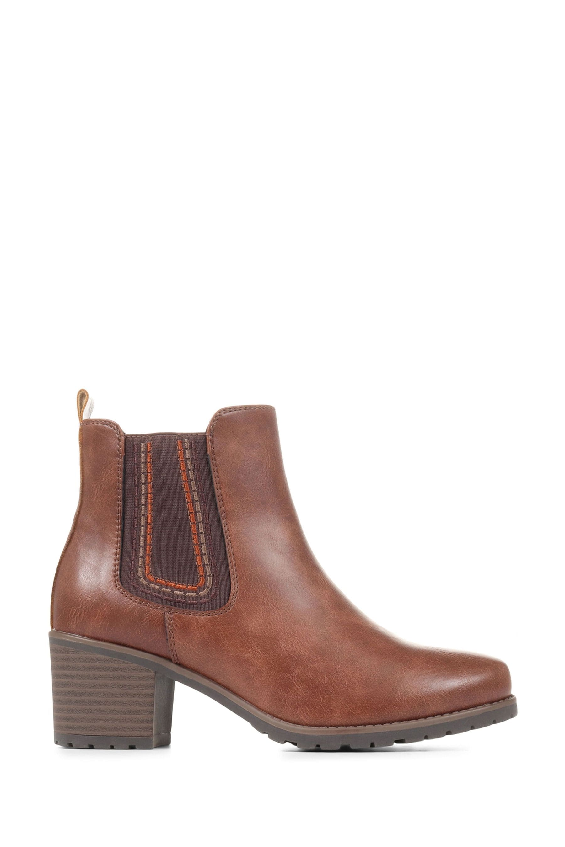 Buy Relife by Pavers Natural Block Heeled Chelsea Boots from Next Luxembourg