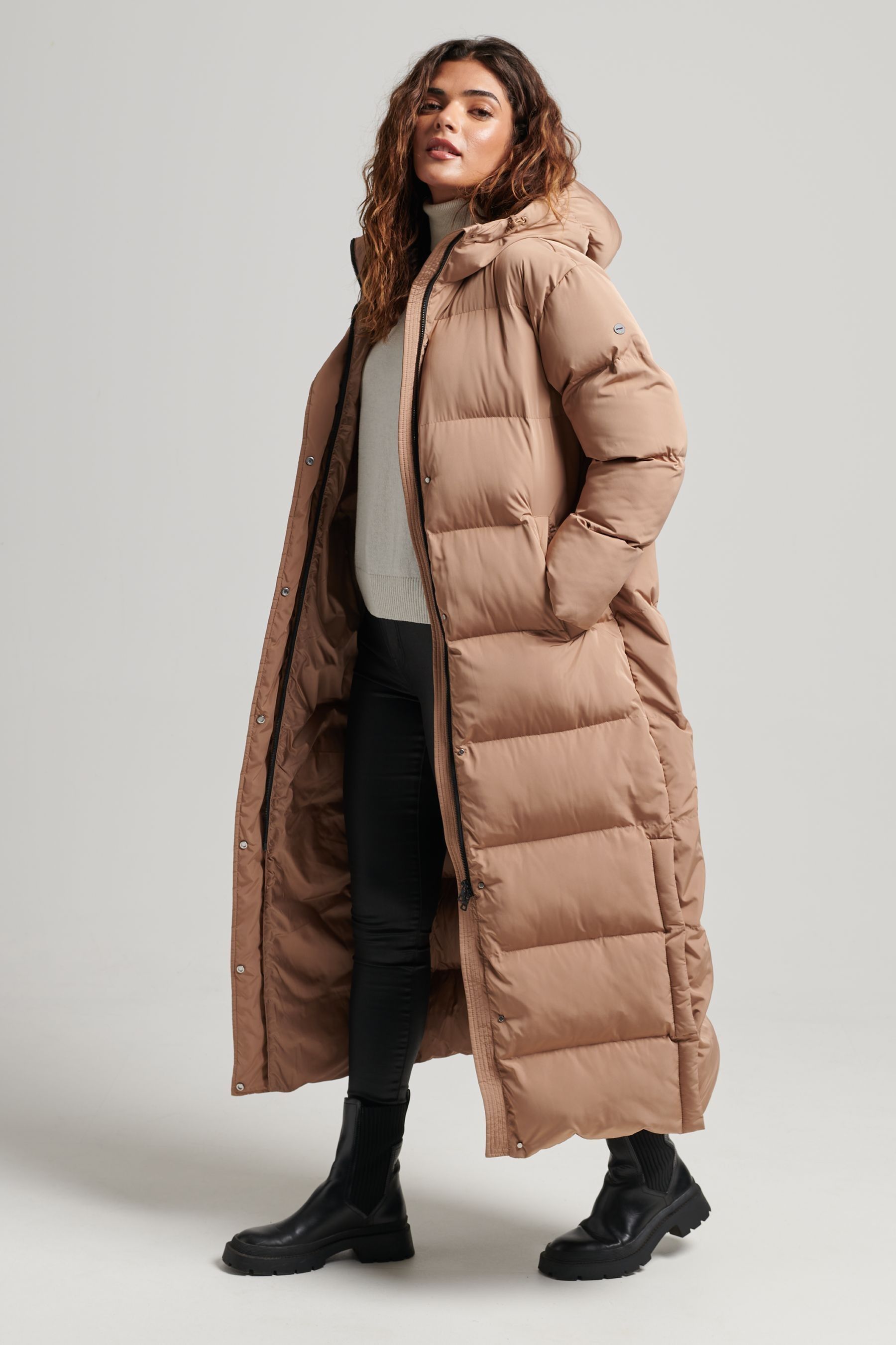 Buy Superdry Woodsmoke Studios Super Long Duvet Puffer Coat from Next Luxembourg