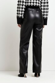 River Island Black High Waist Fitted Straight Leg Trousers - Image 2 of 5