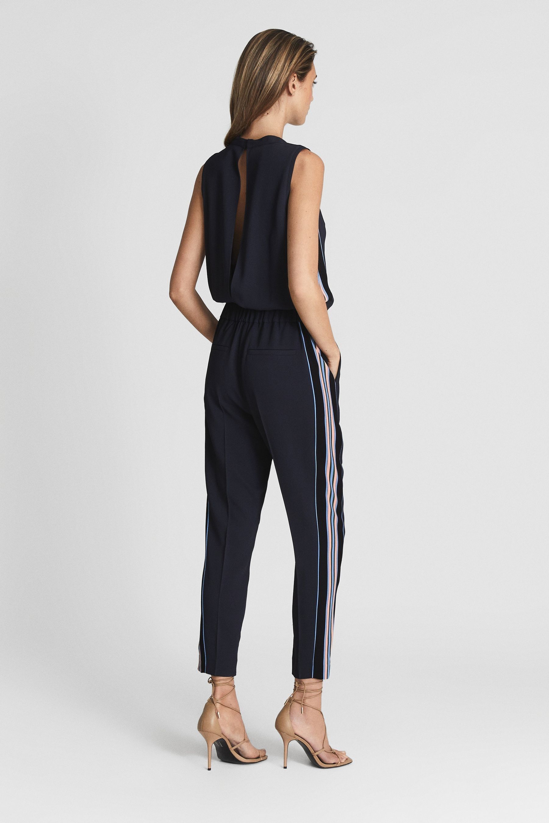 Buy Reiss Navy Henlee Side Stripe Jumpsuit from the Next UK online shop
