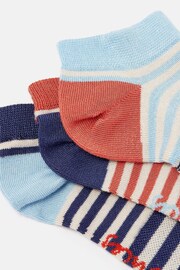 Joules Rilla Blue Striped Trainer Socks (3 Pack) - Image 3 of 3