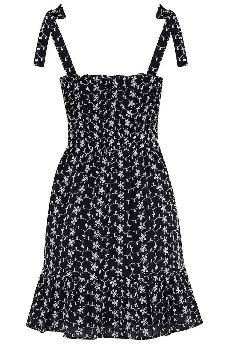 Pour Moi Black Hannah 100% Cotton Embroider Dress - Image 5 of 5