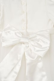 Angel & Rocket White Taffeta Bow Baby Dress - Image 7 of 7