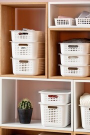 Orthex White Smartstore Set of 3 6L Baskets With Lids - Image 1 of 6