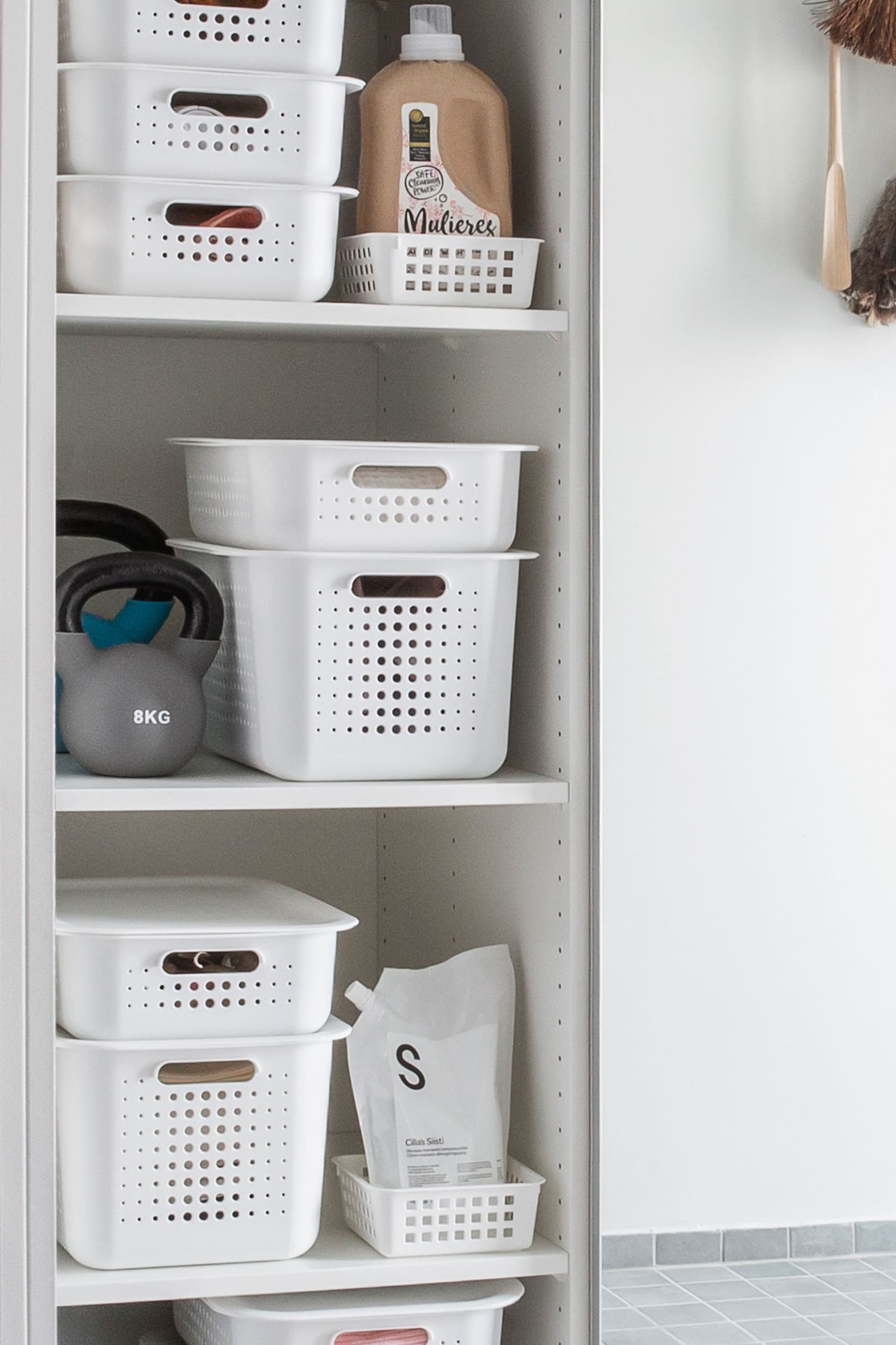 Orthex White Smartstore Set of 3 6L Baskets With Lids - Image 2 of 6