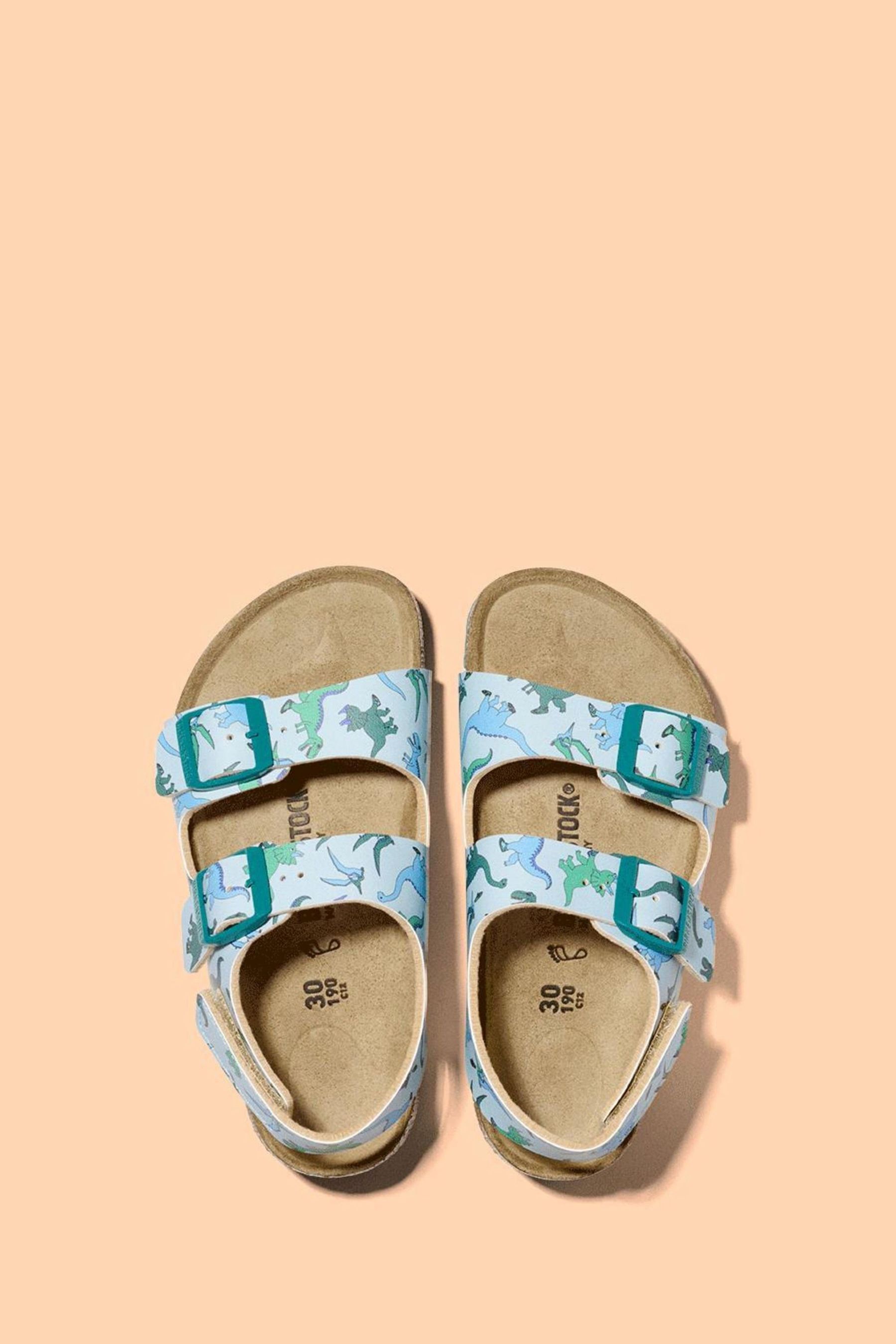 Buy Birkenstock Blue Milano Dino Print Sandals from Next Luxembourg