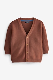 Rust Brown Button Through Cardigan (3mths-7yrs) - Image 1 of 2