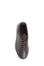 Jones Bootmaker Southgate Leather Brown Trainers - Image 4 of 5