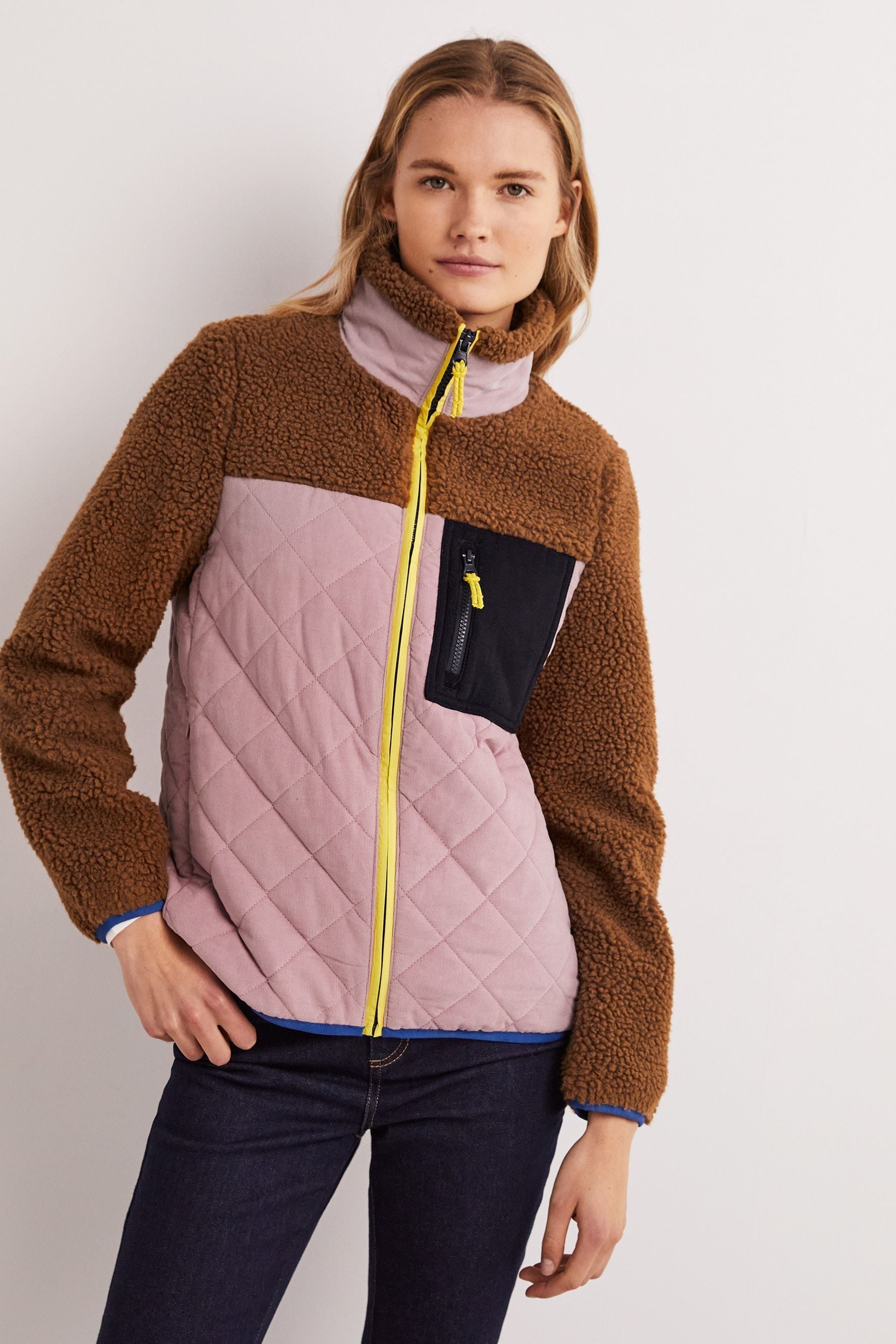 Borg puffer jacket shop