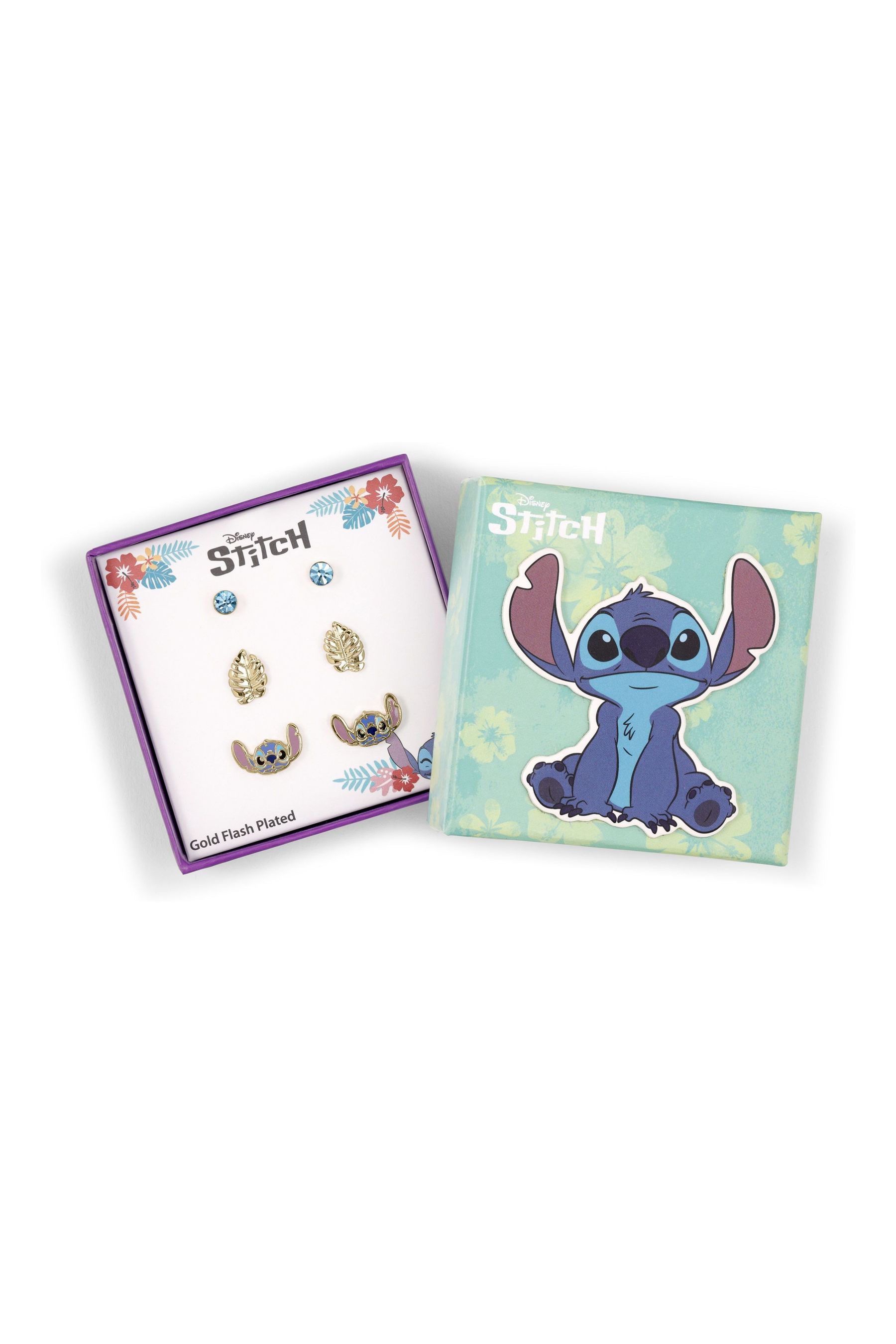 Peers Hardy Disney Lilo Stitch Gold Tone Coloured 3 Piece Earring Set