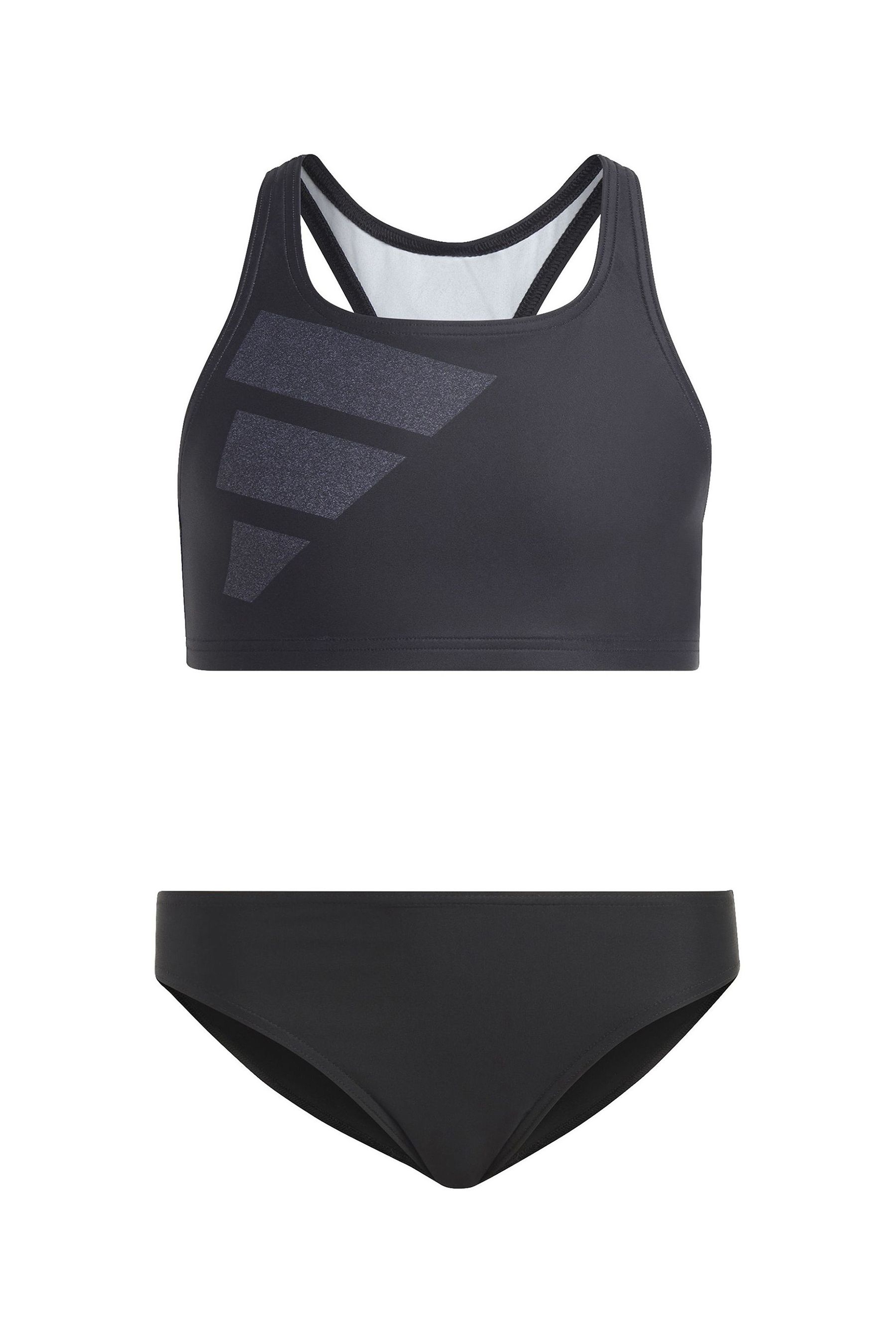 Buy adidas Black Junior Big Bars Logo Bikini from Next Luxembourg