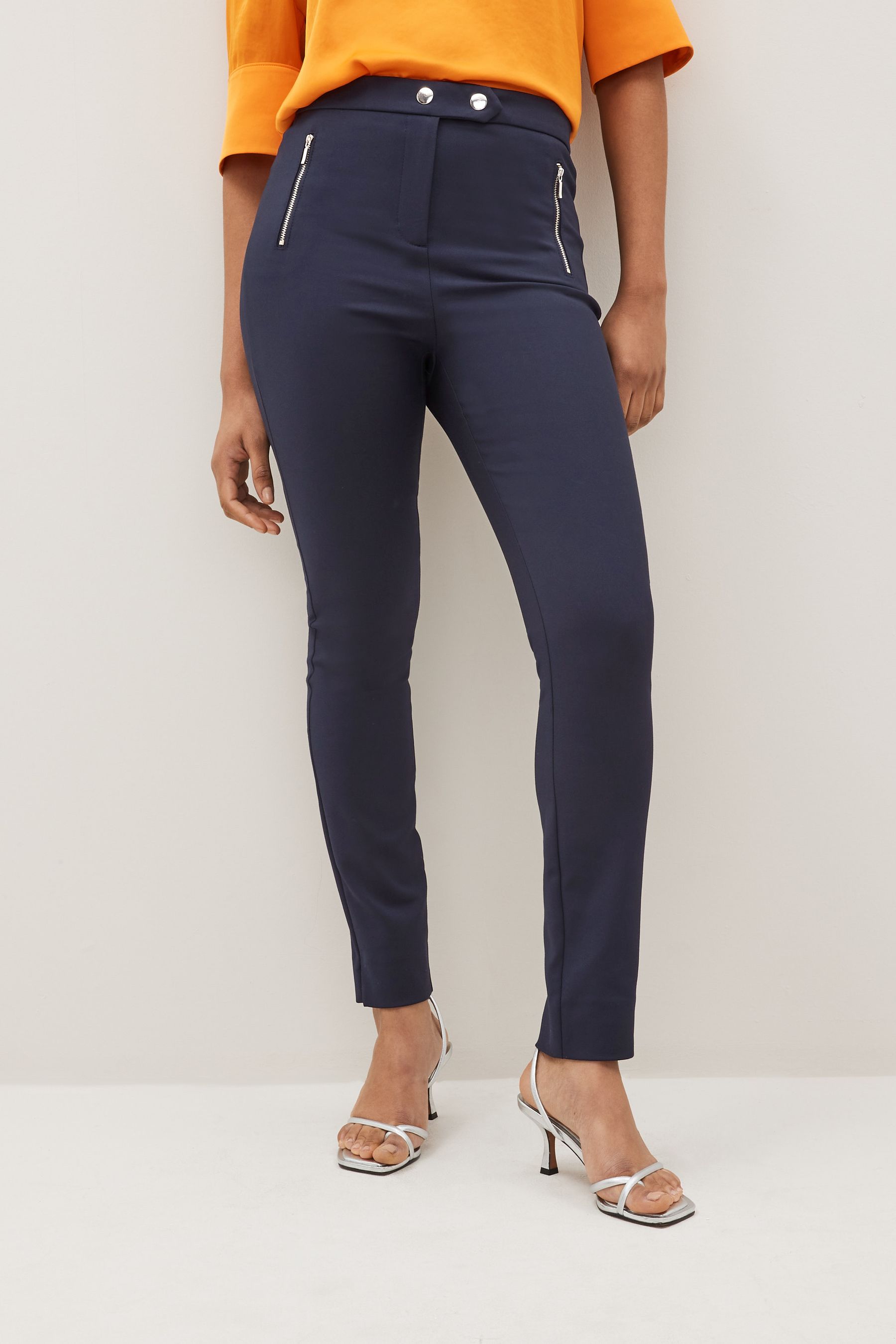 Next womens trousers navy shop