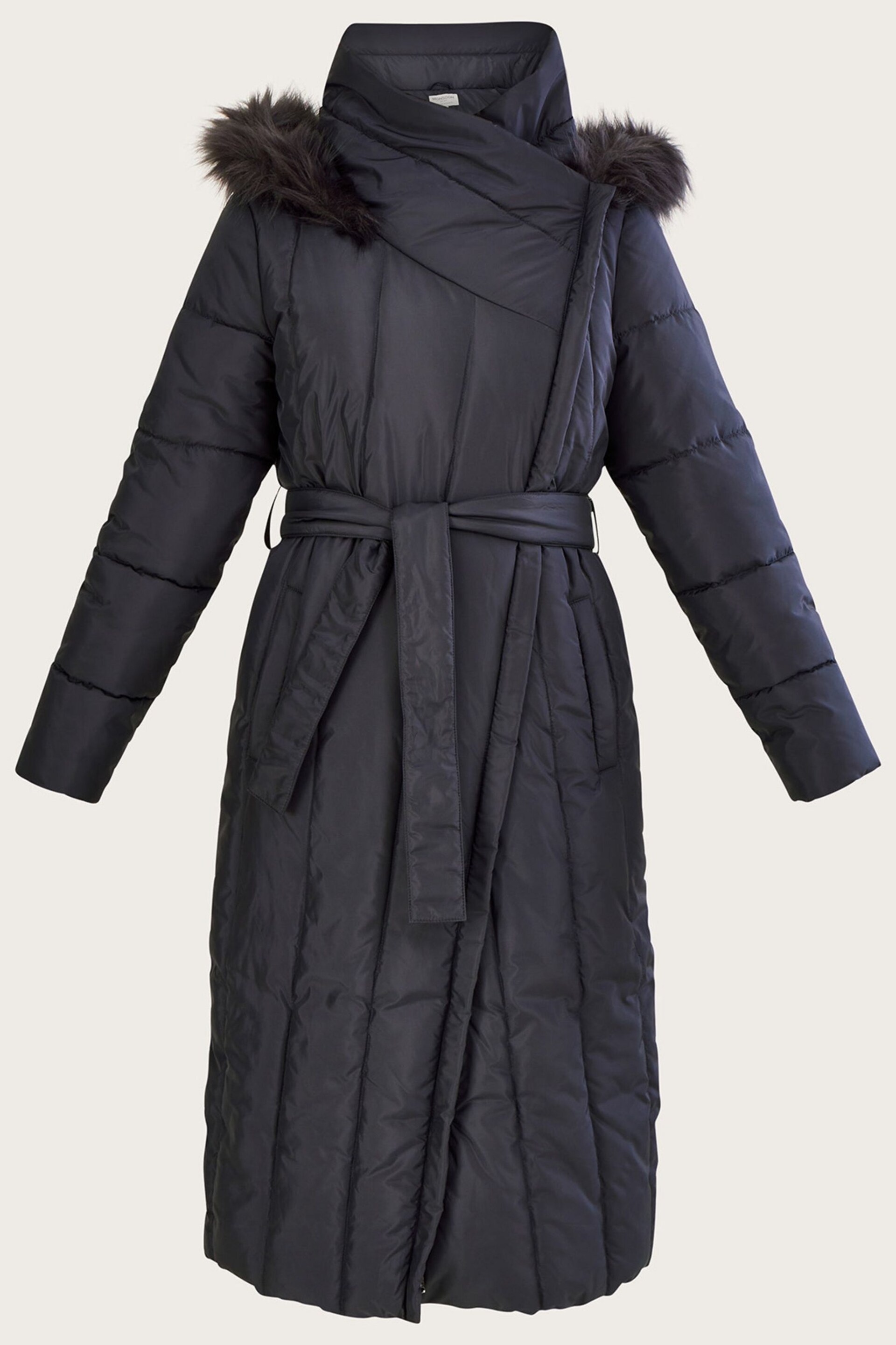 Monsoon Vera Vertical Stitch Padded Coat - Image 4 of 4