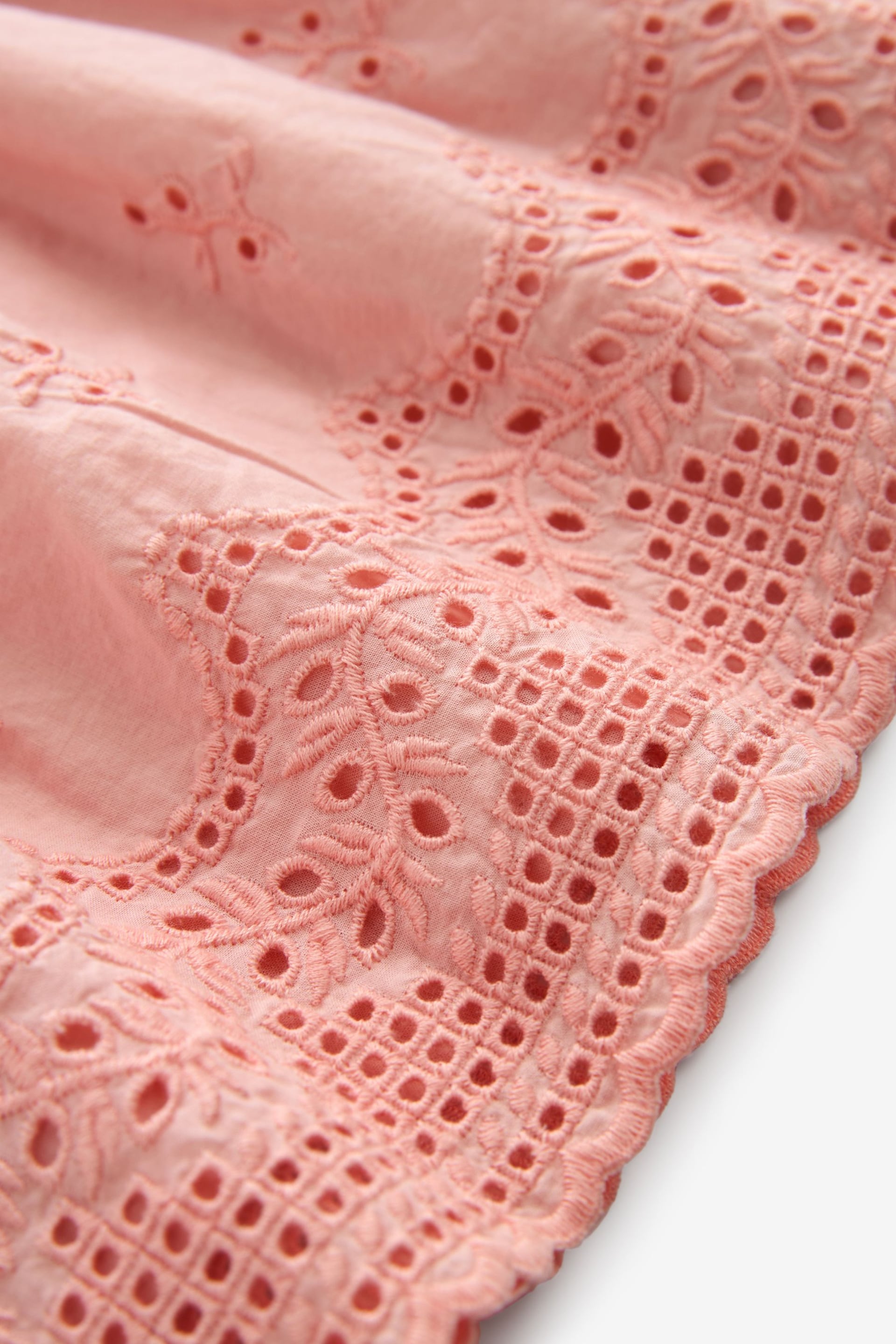 Pink Cotton Broderie Dress (3mths-8yrs) - Image 8 of 8