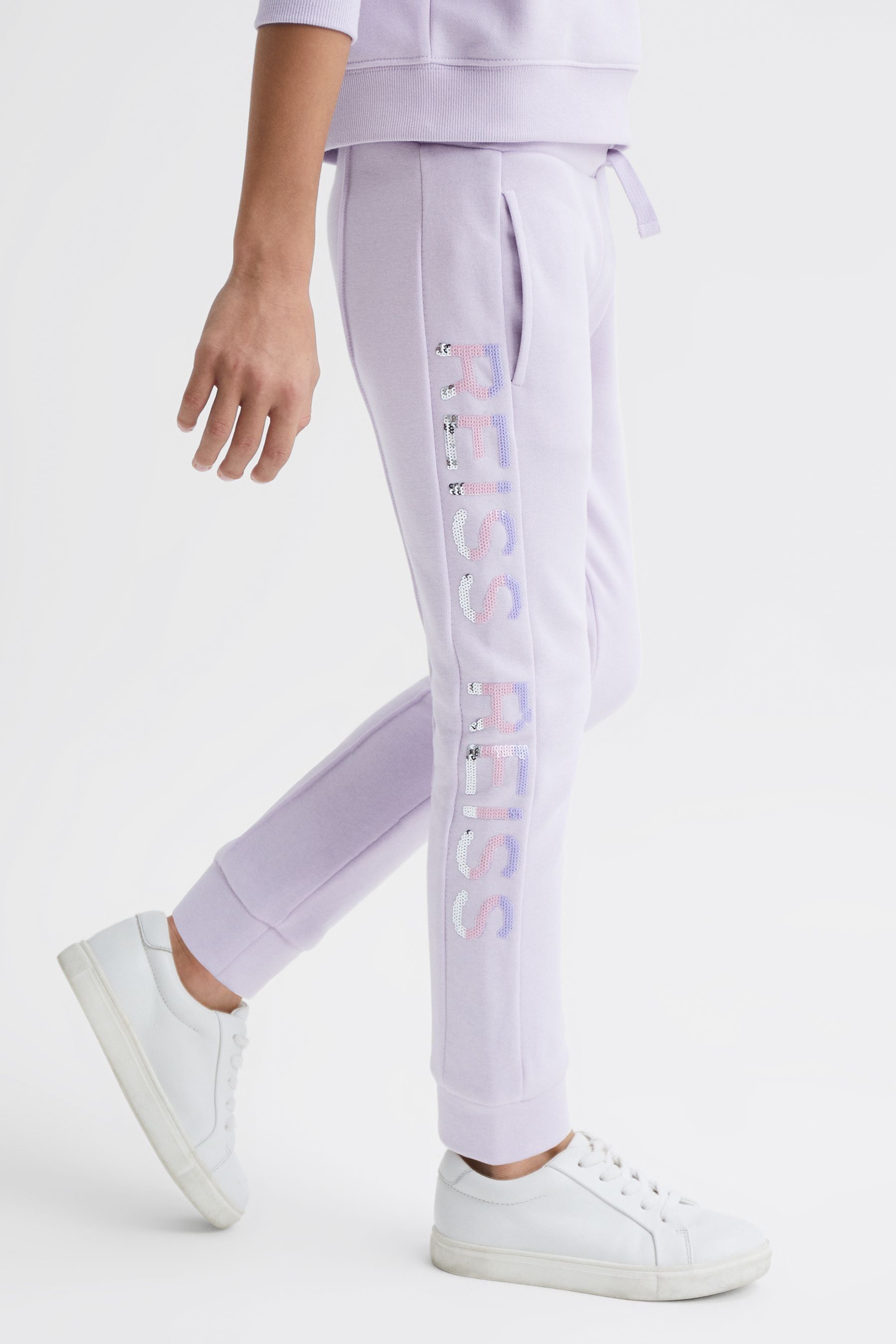 Buy Reiss Lilac Maria Junior Sequin Joggers from the Next UK online shop