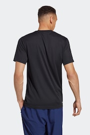 adidas Black Train Essentials Training T-Shirt - Image 3 of 7