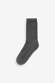 Grey 7 pack cushioned footbed socks - Image 2 of 8