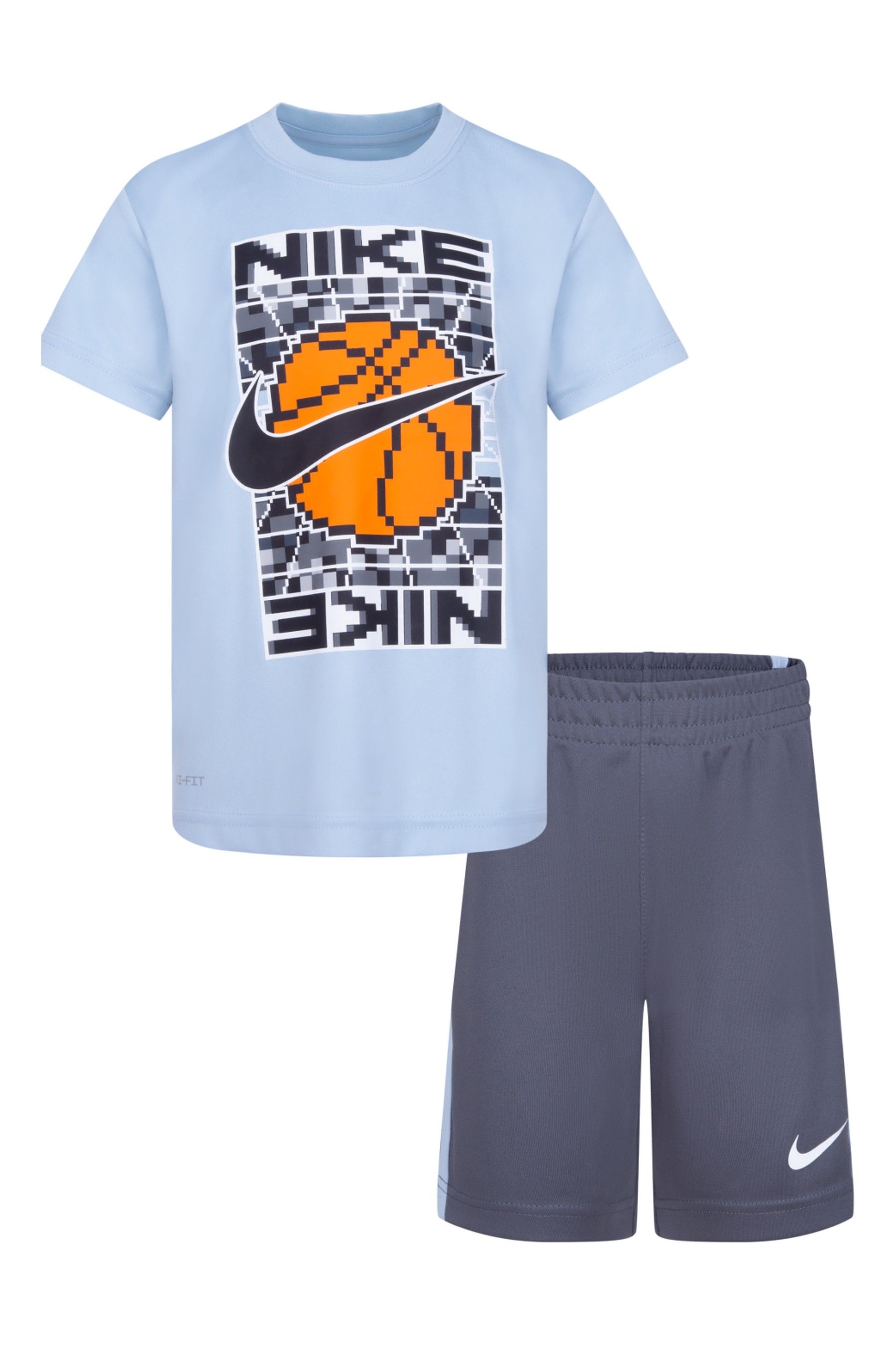 Nike grey shorts and crop top set on sale