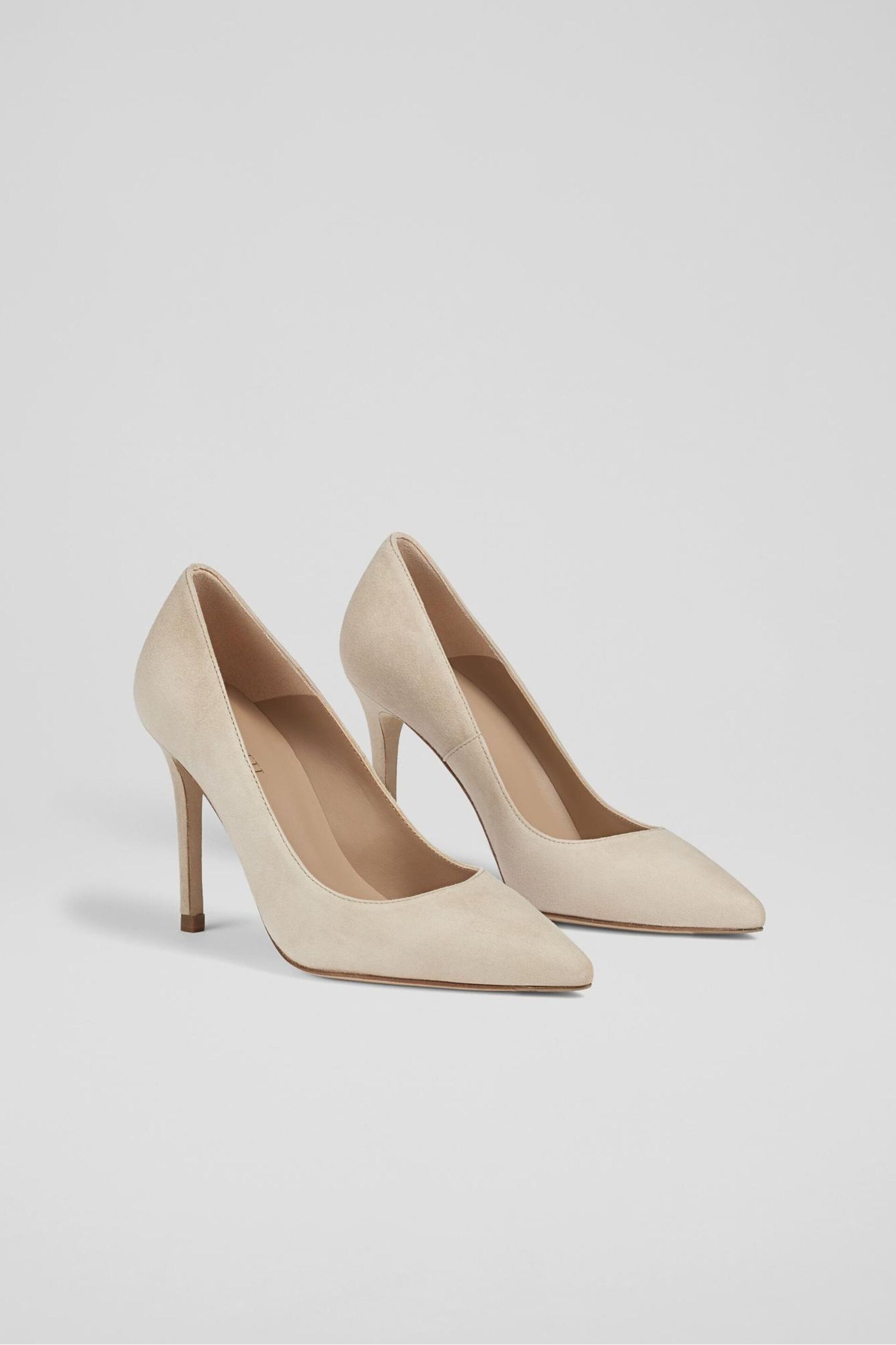 LK Bennett Fern Suede Pointed Toe Courts - Image 2 of 4