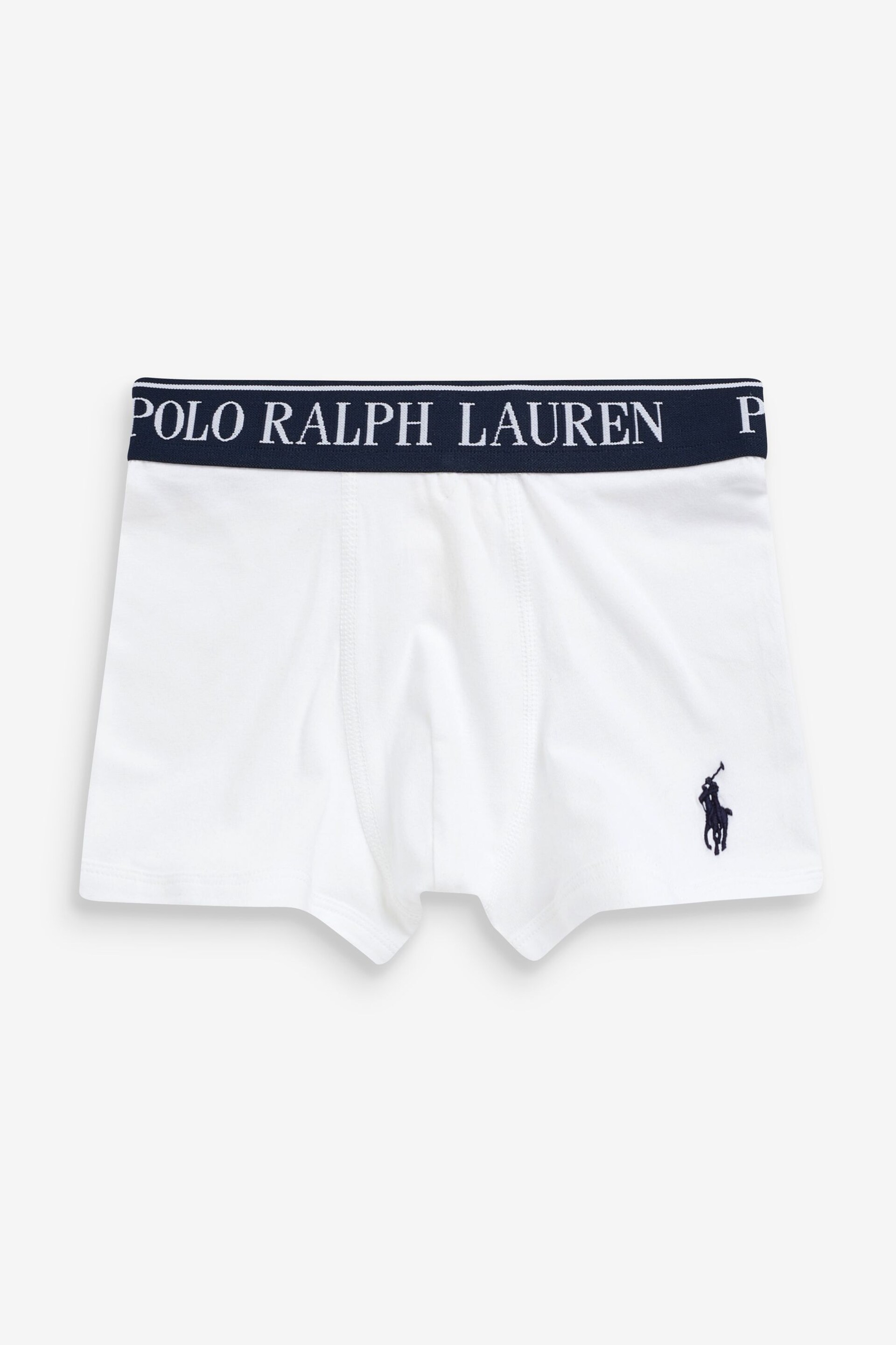 Polo Ralph Lauren Boys White Waistband Boxers 3 Pack - Image 3 of 4