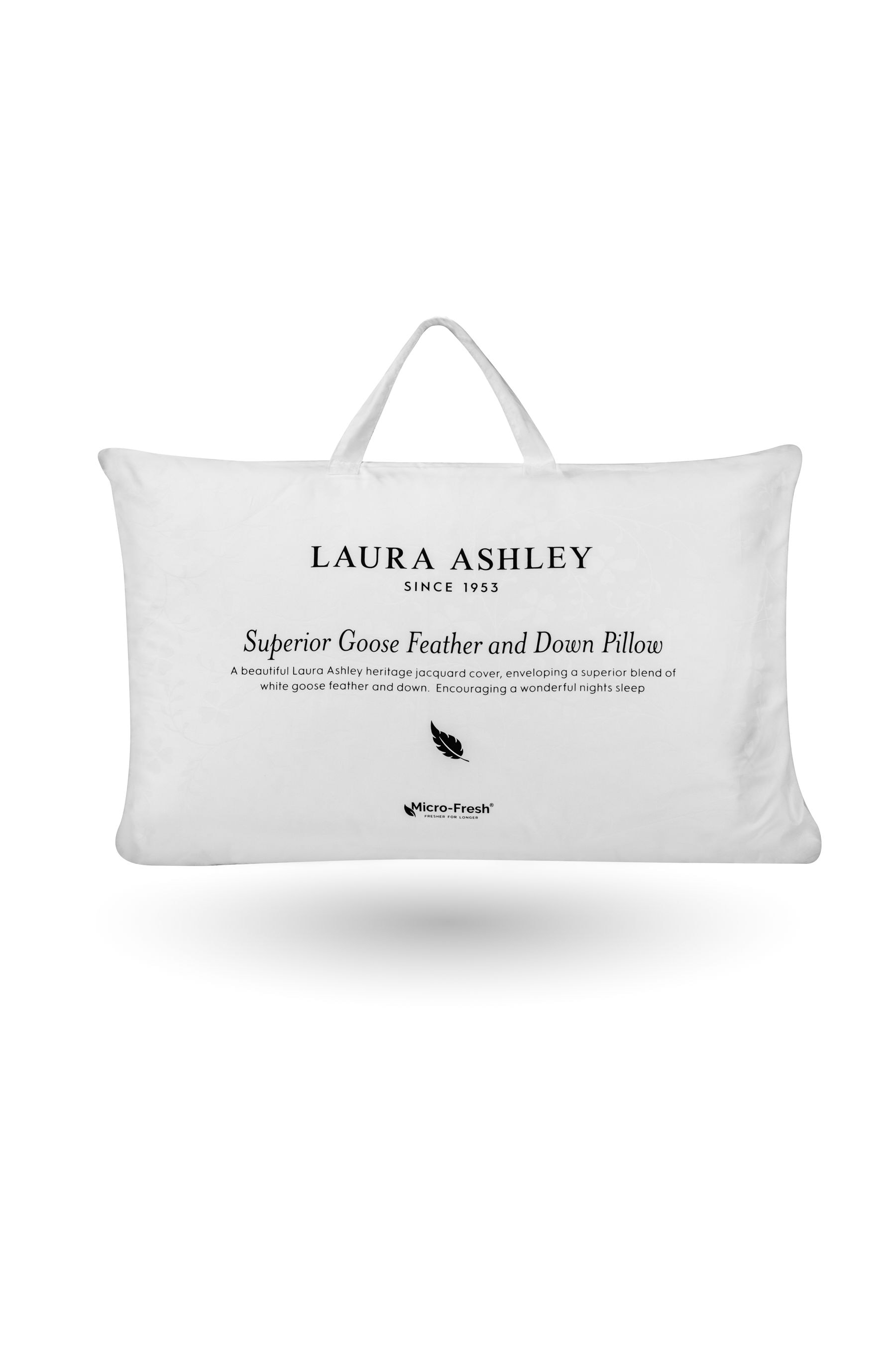 Buy Laura Ashley White Superior Goose 100 Cotton Feather And Down Pillow from the Next UK online shop