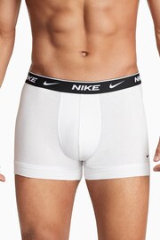 Nike White Everyday Cotton Stretch Trunks 3 Pack - Image 2 of 4