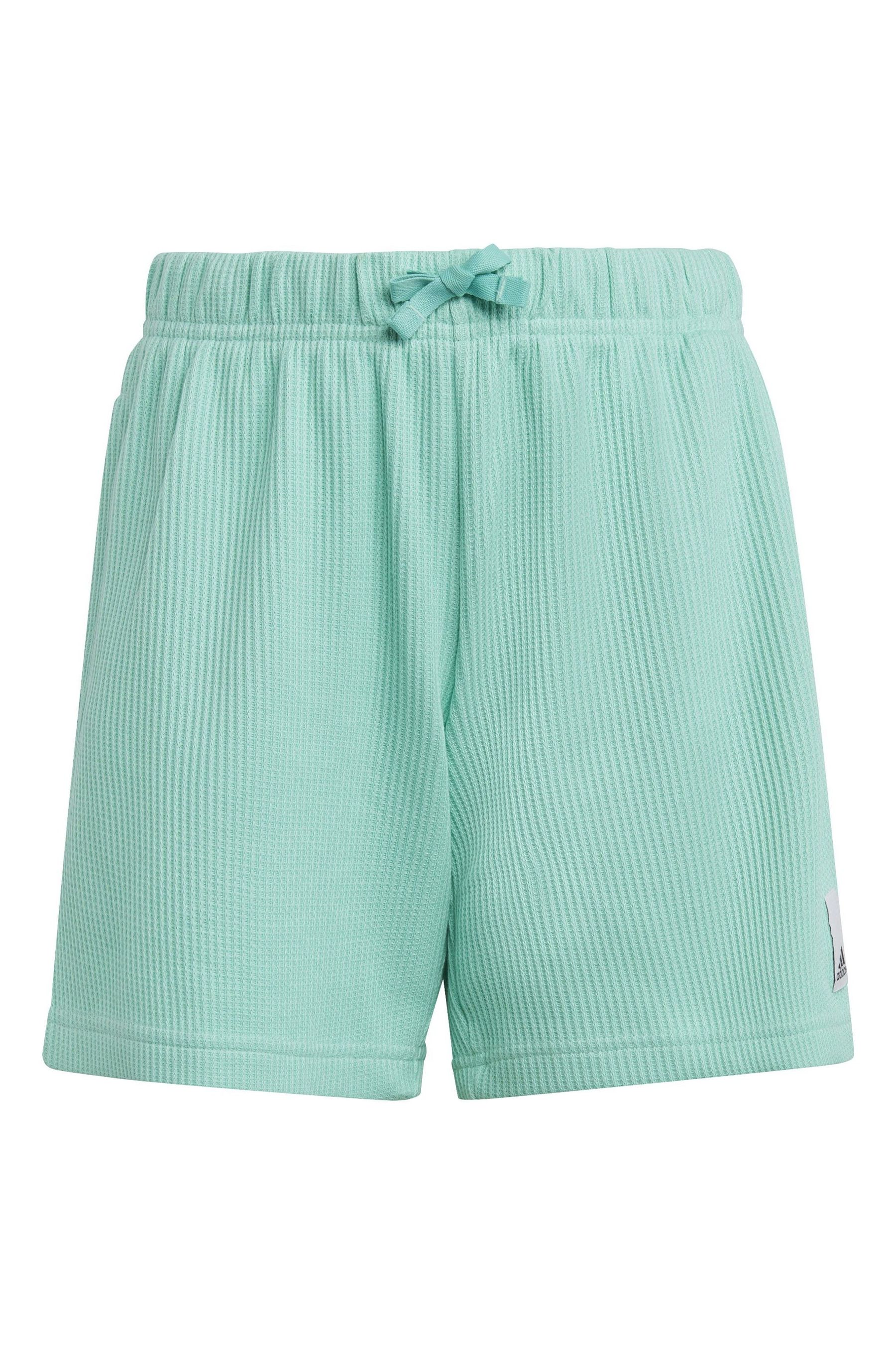 Buy adidas Green Junior Lounge Waffle Knit Loose Shorts from Next Ireland