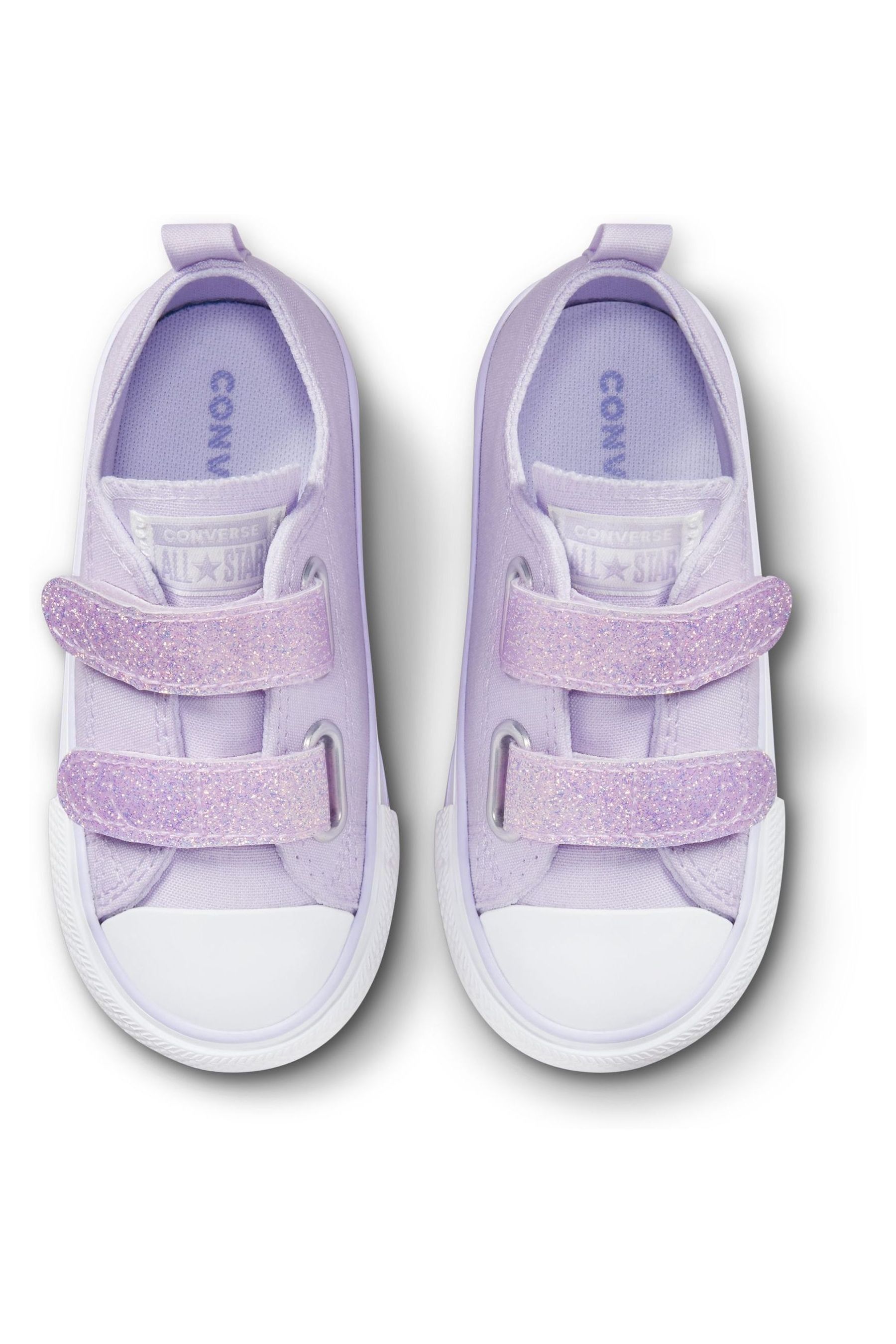 Buy Converse Lilac Purple Shine 2V Easy On Infant Trainers from Next Luxembourg