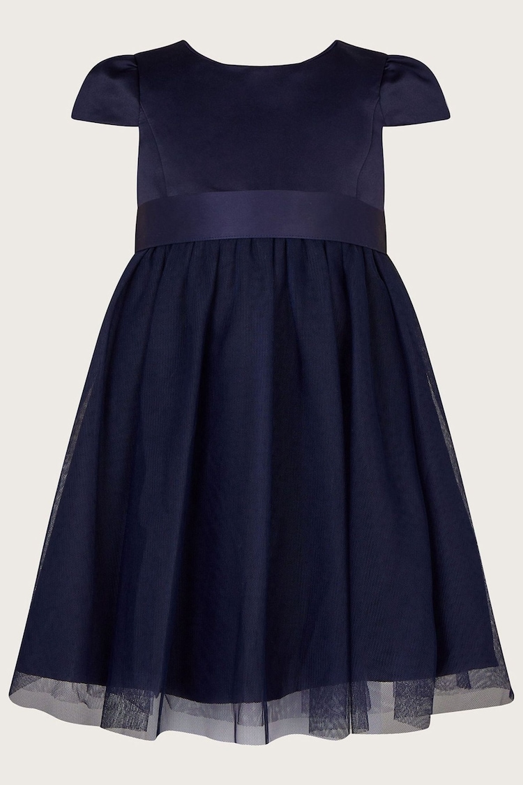 Monsoon Blue Tulle Baby Bridesmaid Dress - Image 1 of 3