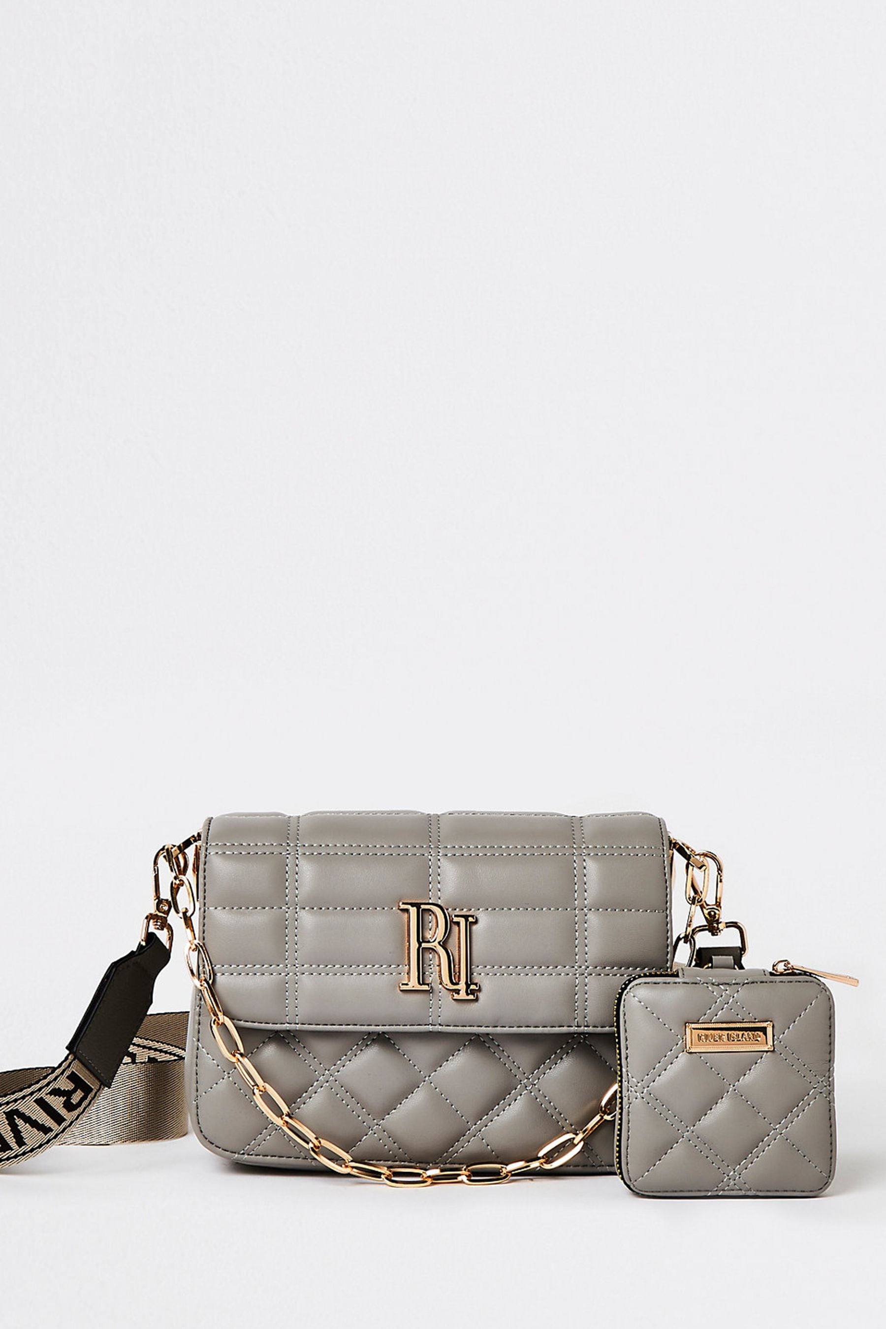 River island grey cross body bag discount
