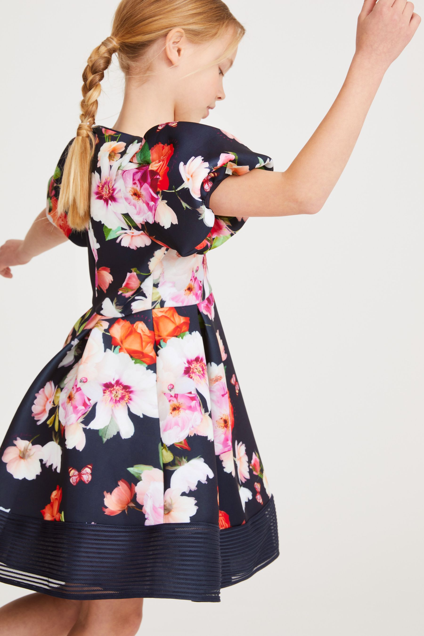 Buy Baker by Ted Baker Navy Blue Floral Scuba Dress from Next Ireland