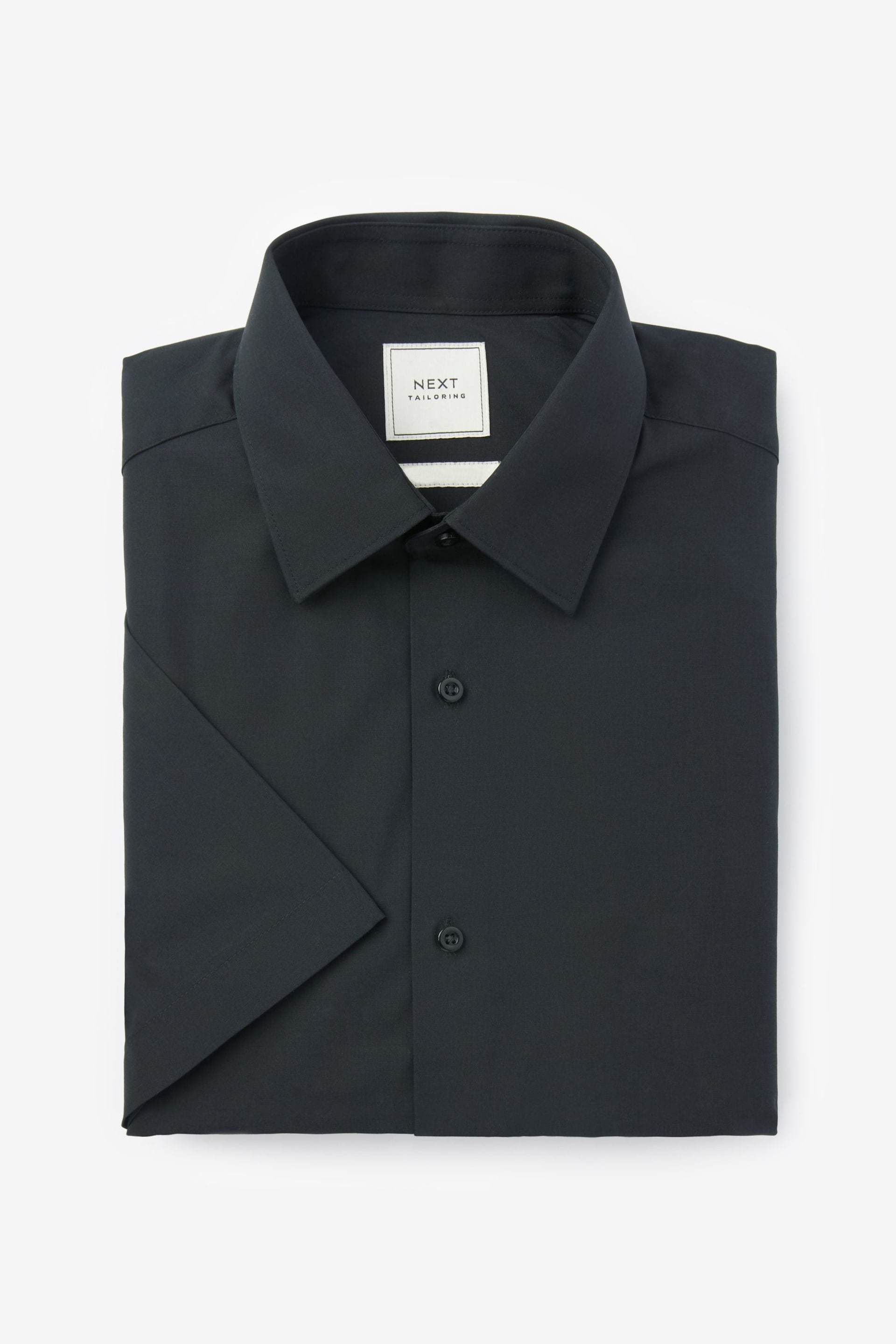 Black Regular Fit Easy Care Shirt - Image 5 of 7