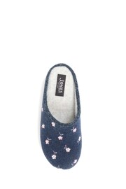 Jones Bootmaker Blue Elodia Embroidered Slipper Clogs - Image 4 of 5