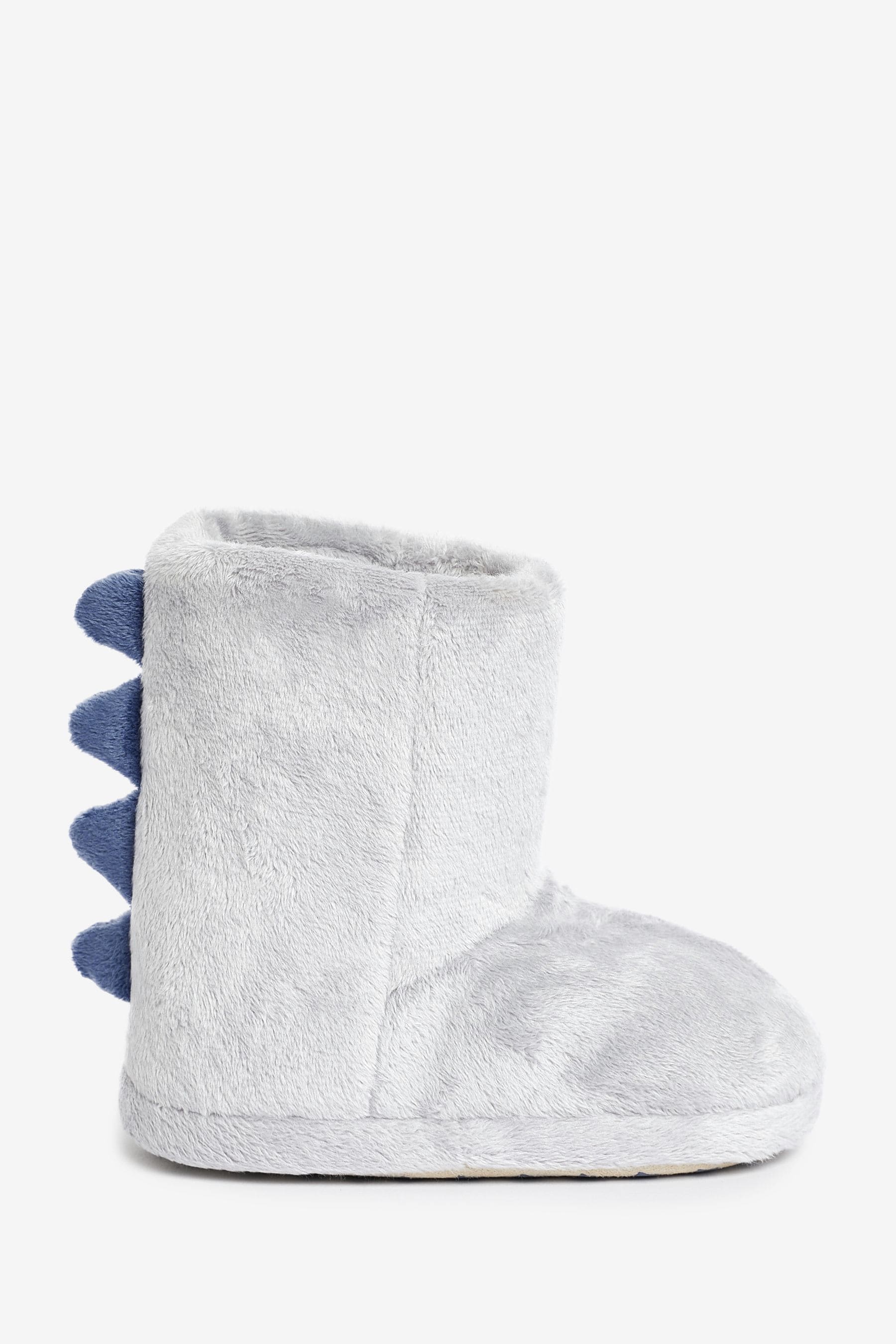 Buy The White Company Grey Dino Boot Slippers from Next Luxembourg