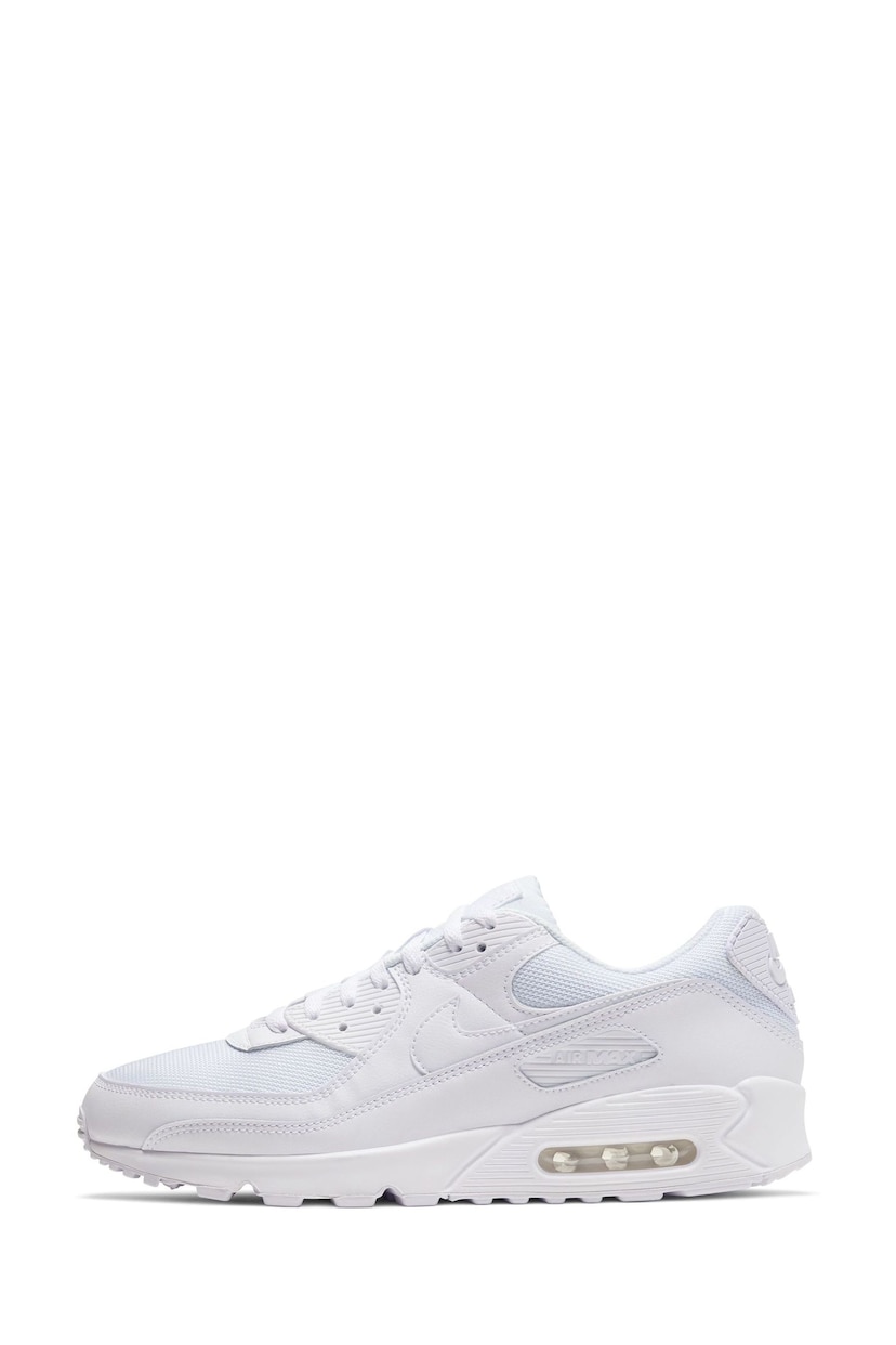 Nike White Air Max 90 Trainers - Image 3 of 11