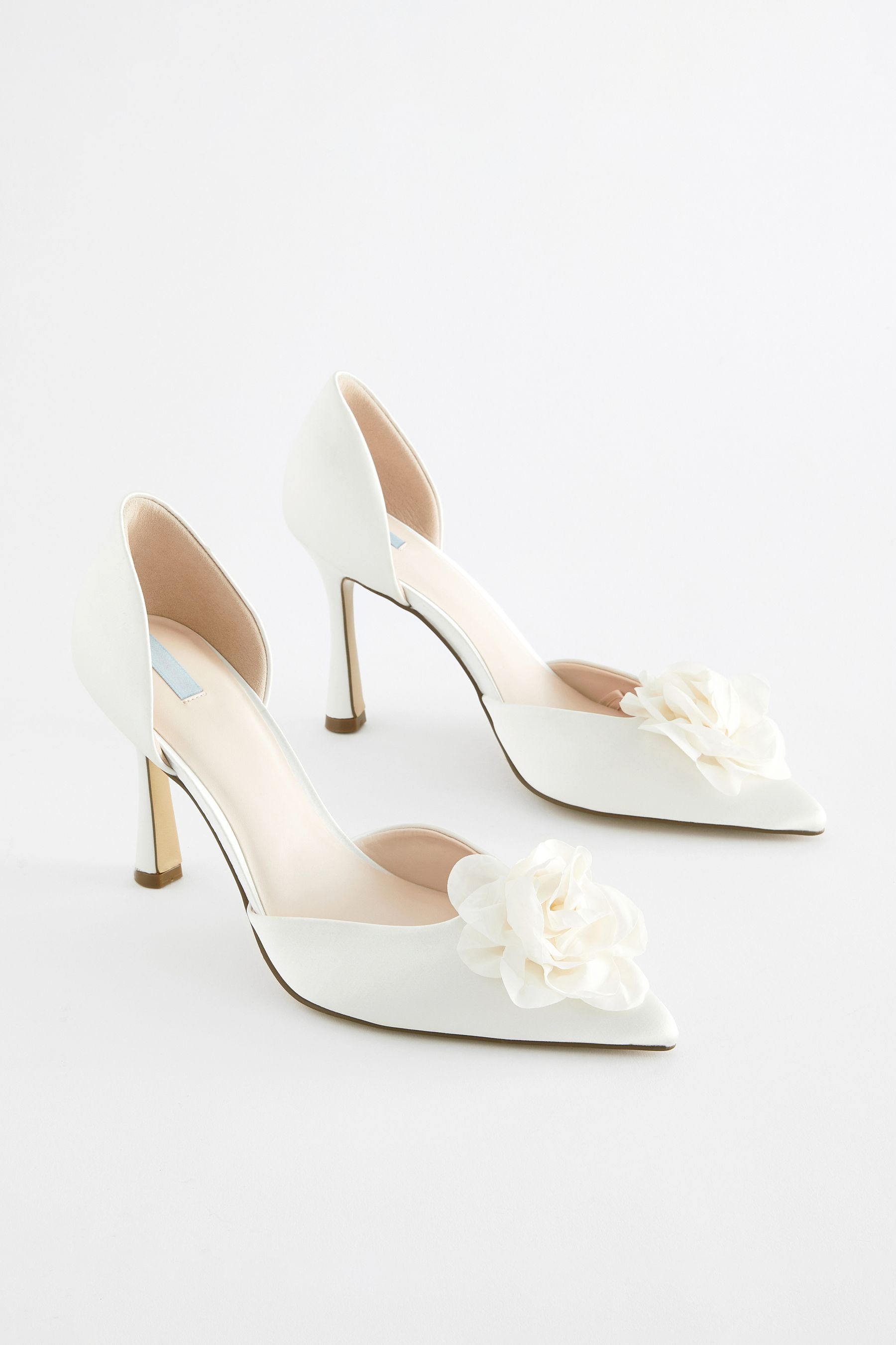 Wedding shoes ivory satin sale