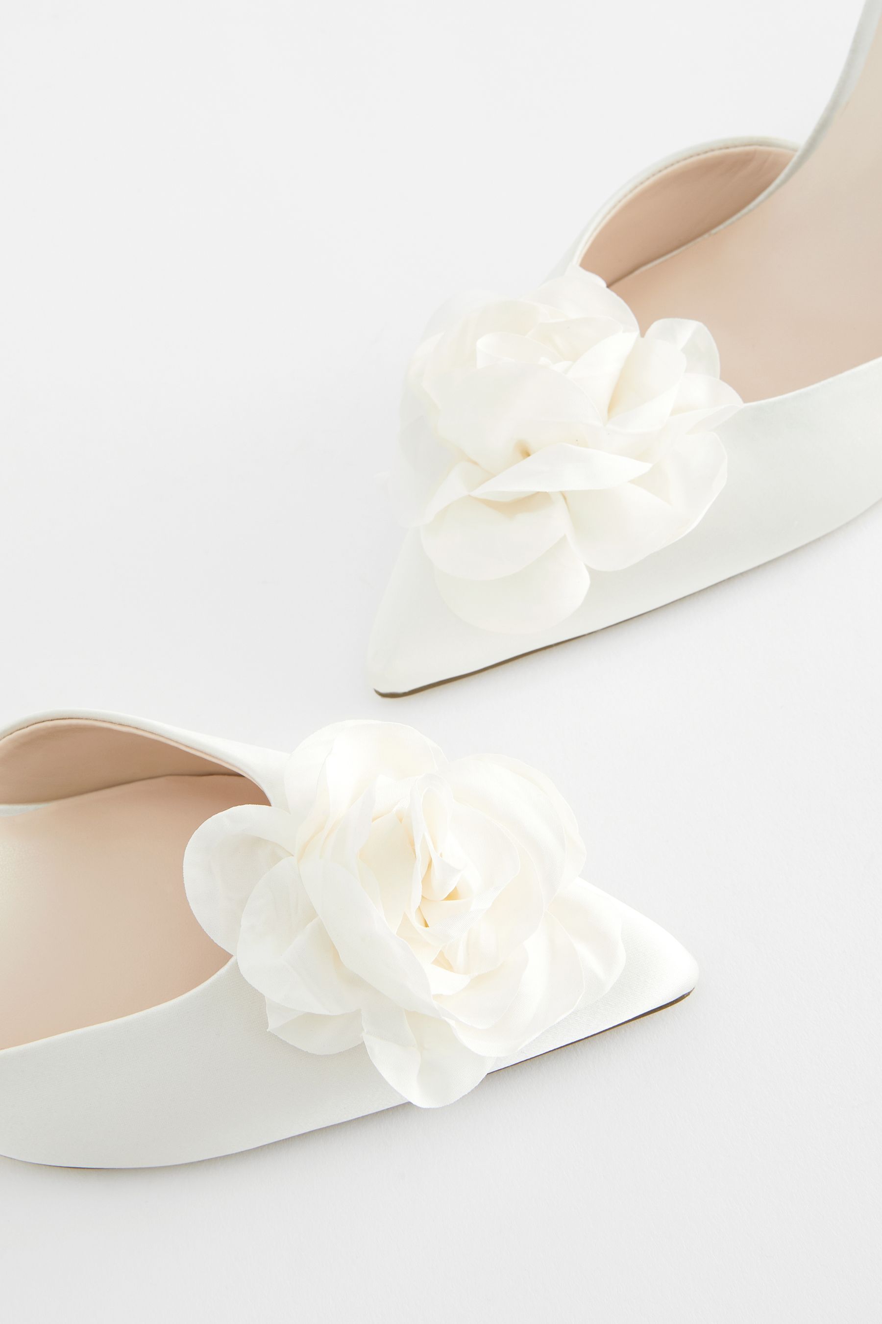 Wedding shoes ivory satin top