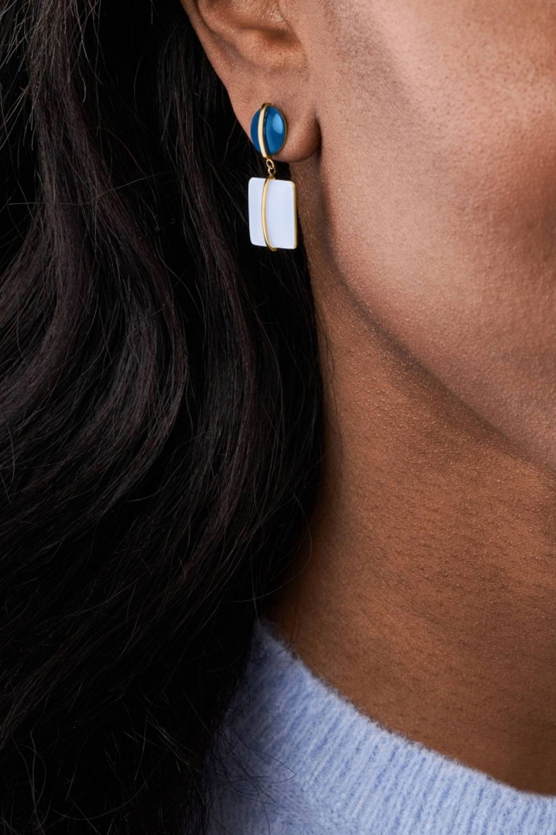 Buy Skagen Jewellery Ladies Gold Tone Sea Glass Earrings from Next Ireland