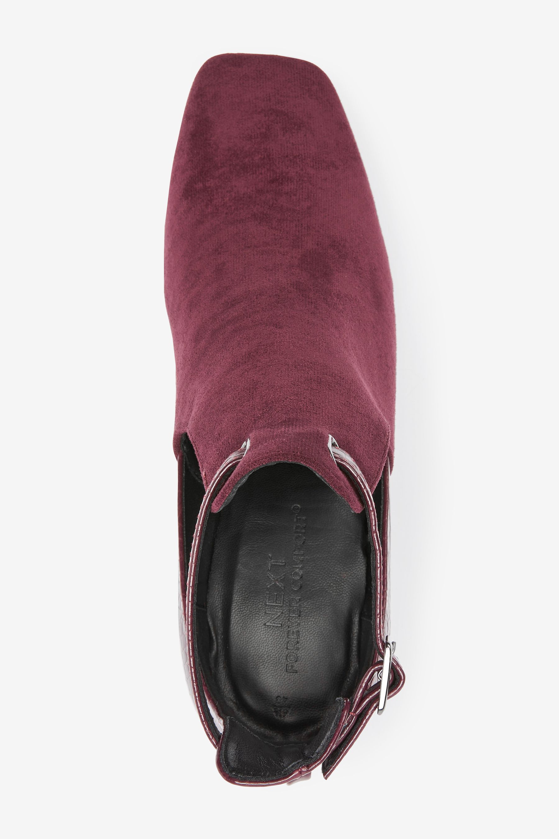 Buy Berry Red Forever Comfort Cut Out Block Boots from Next Luxembourg