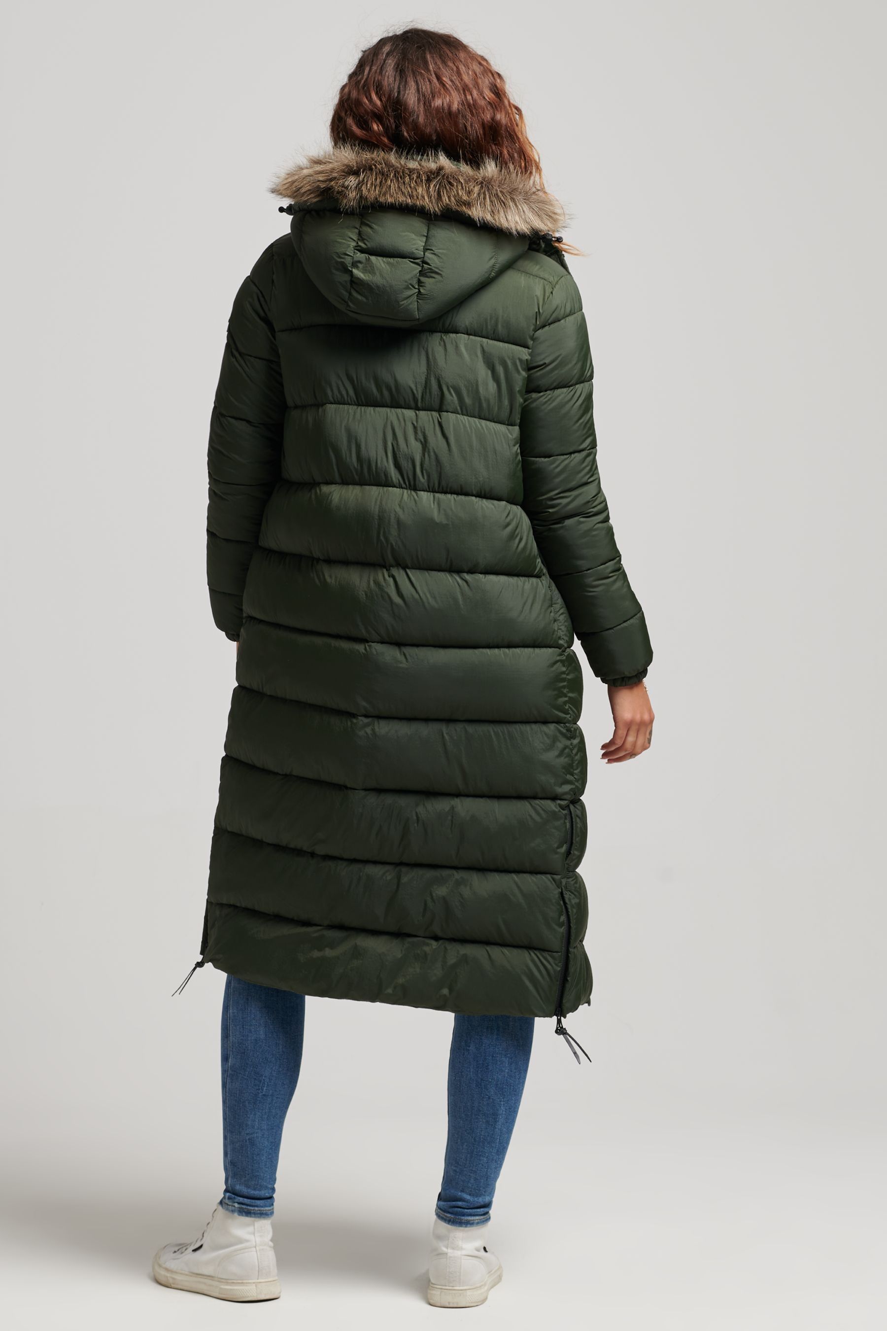 Buy Superdry Surplus Goods Olive Vintage Hooded Long Jacket from Next Luxembourg